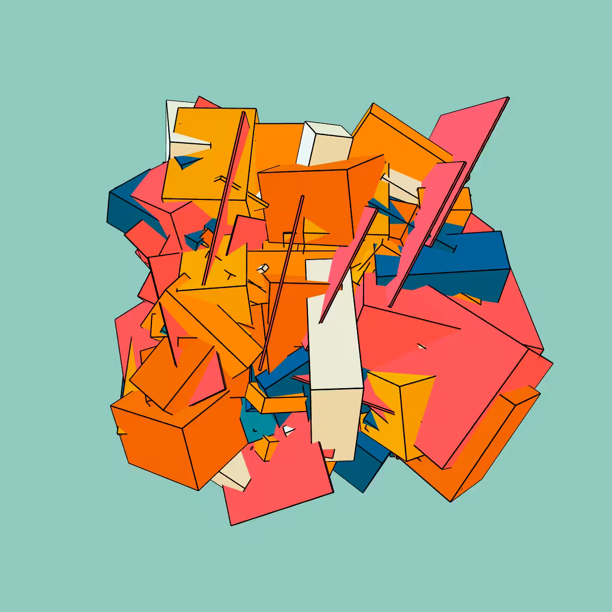 Asymmetric stacked boxes #18