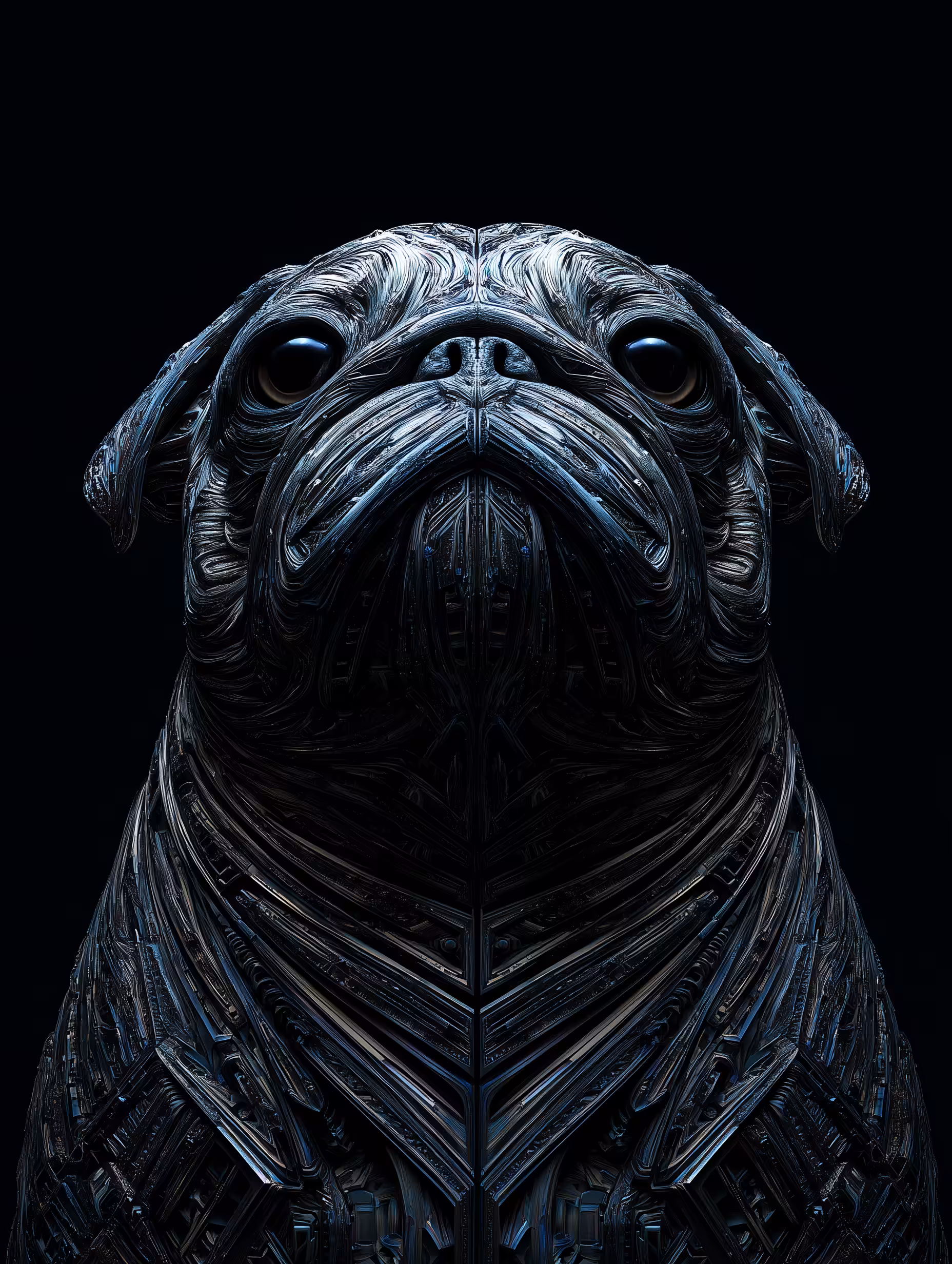The dark side of a Pug