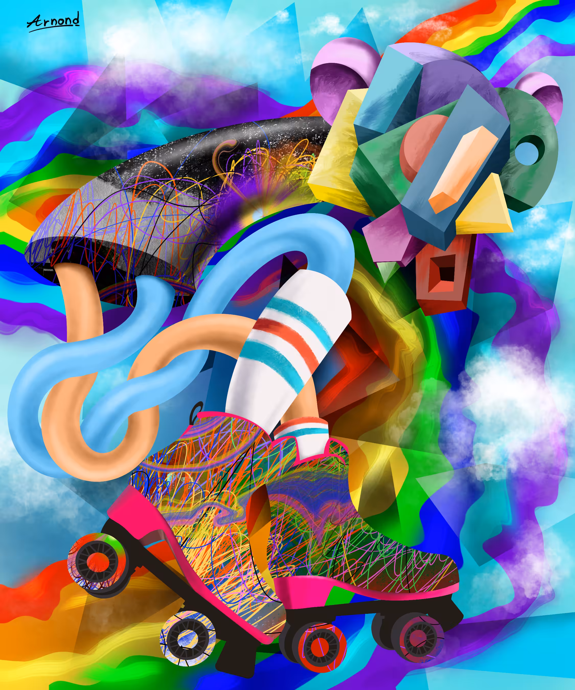 Skate on reinbow