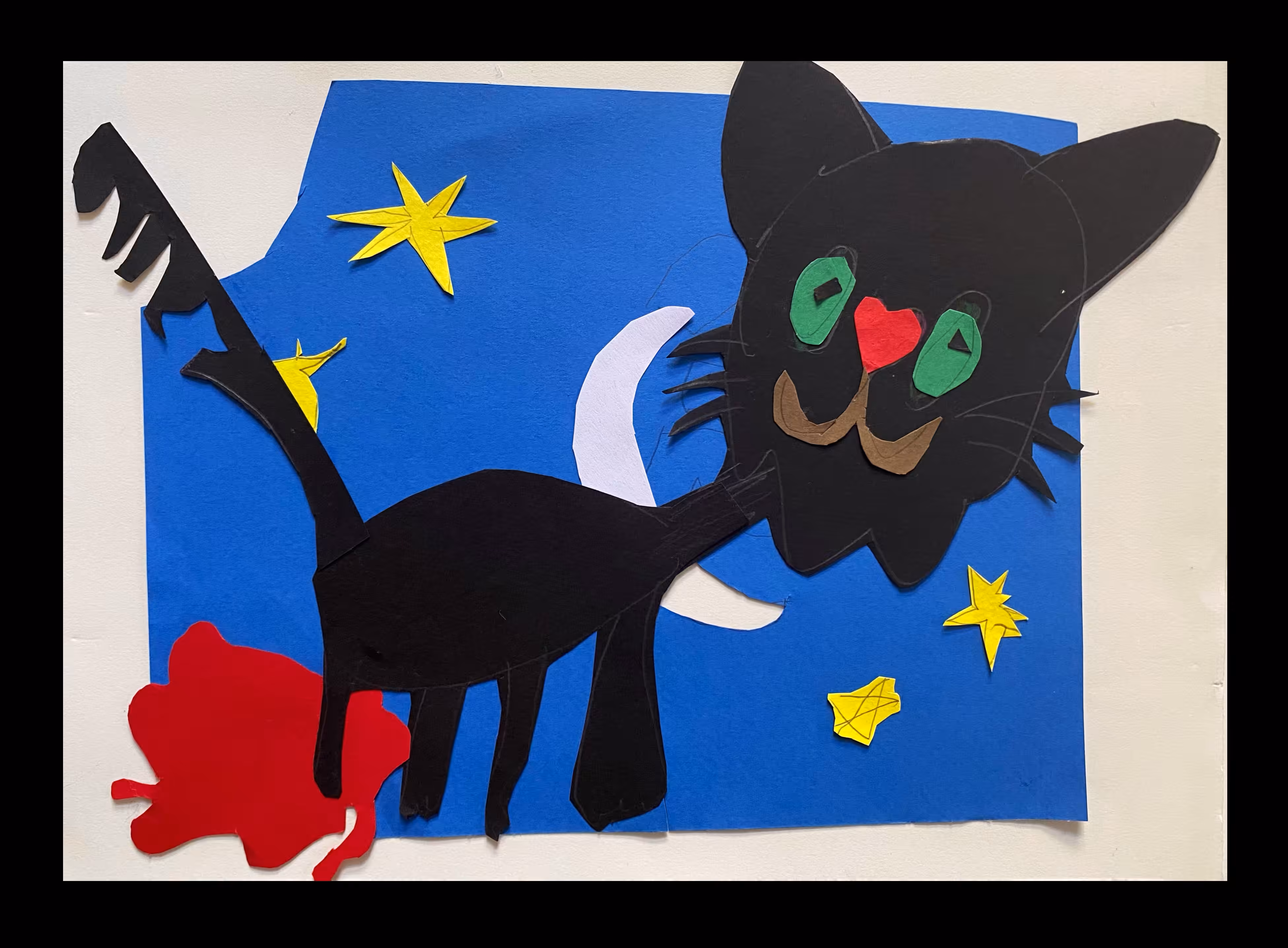 "black cat that injured his hind leg"