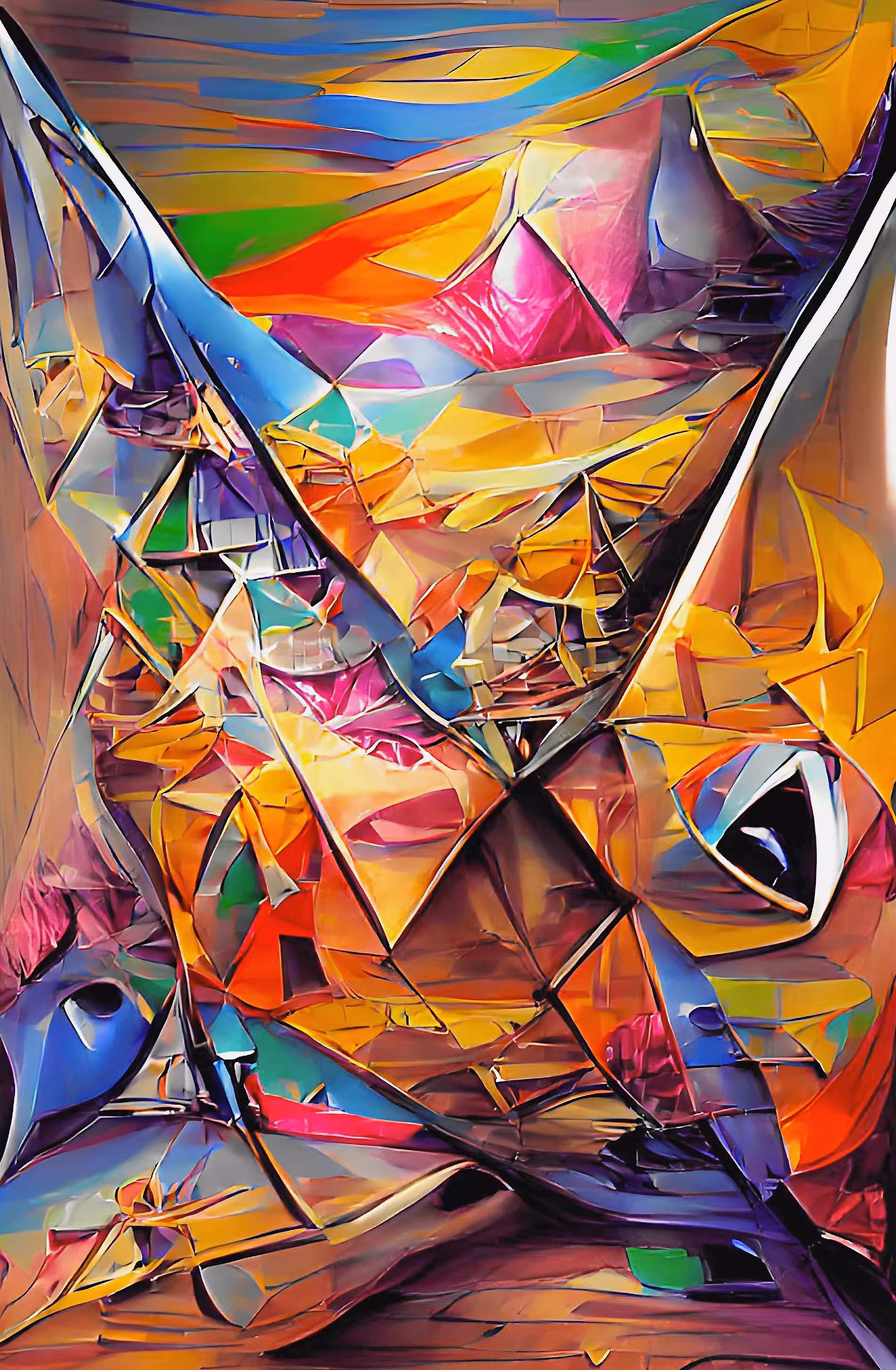 AI Abstract - Broken Triangles