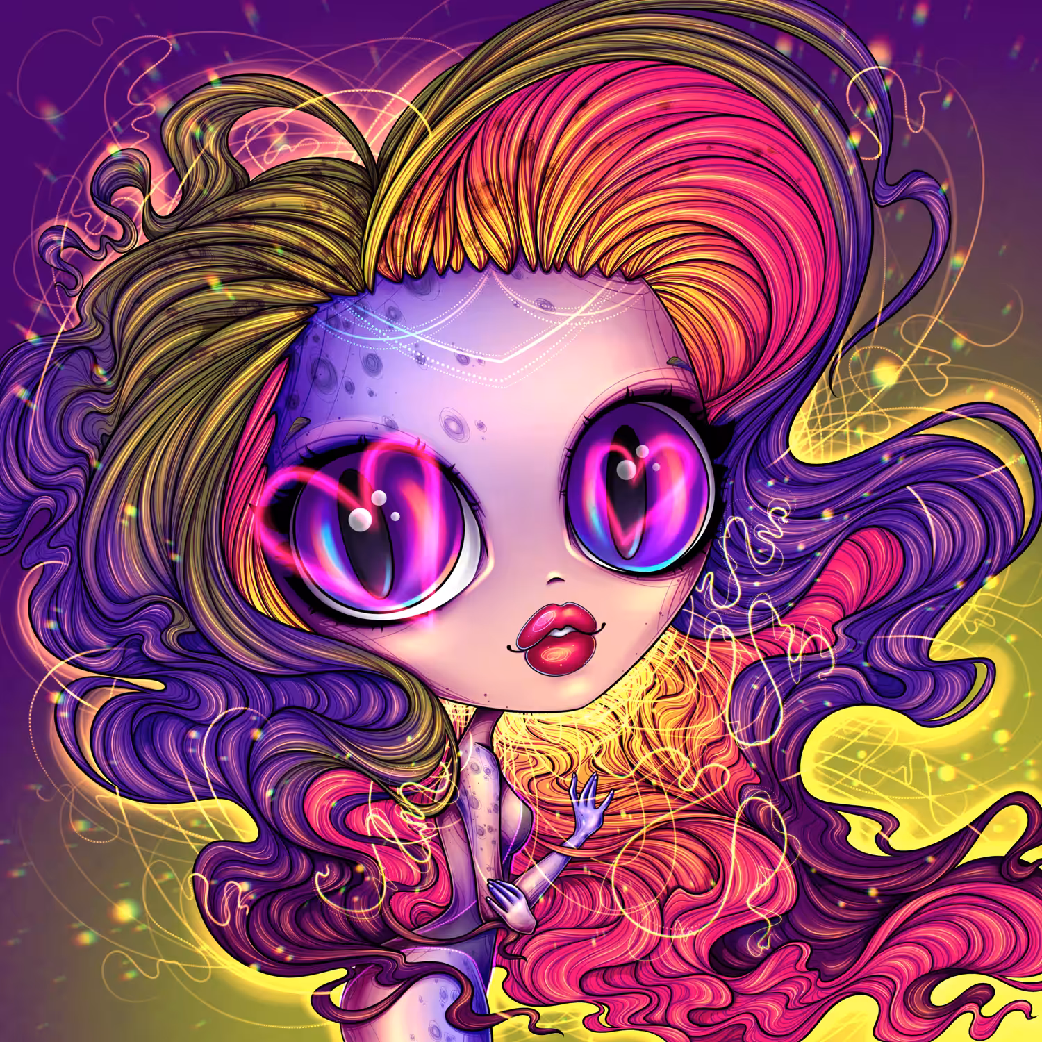 Neon Wild Cheetah Girl
