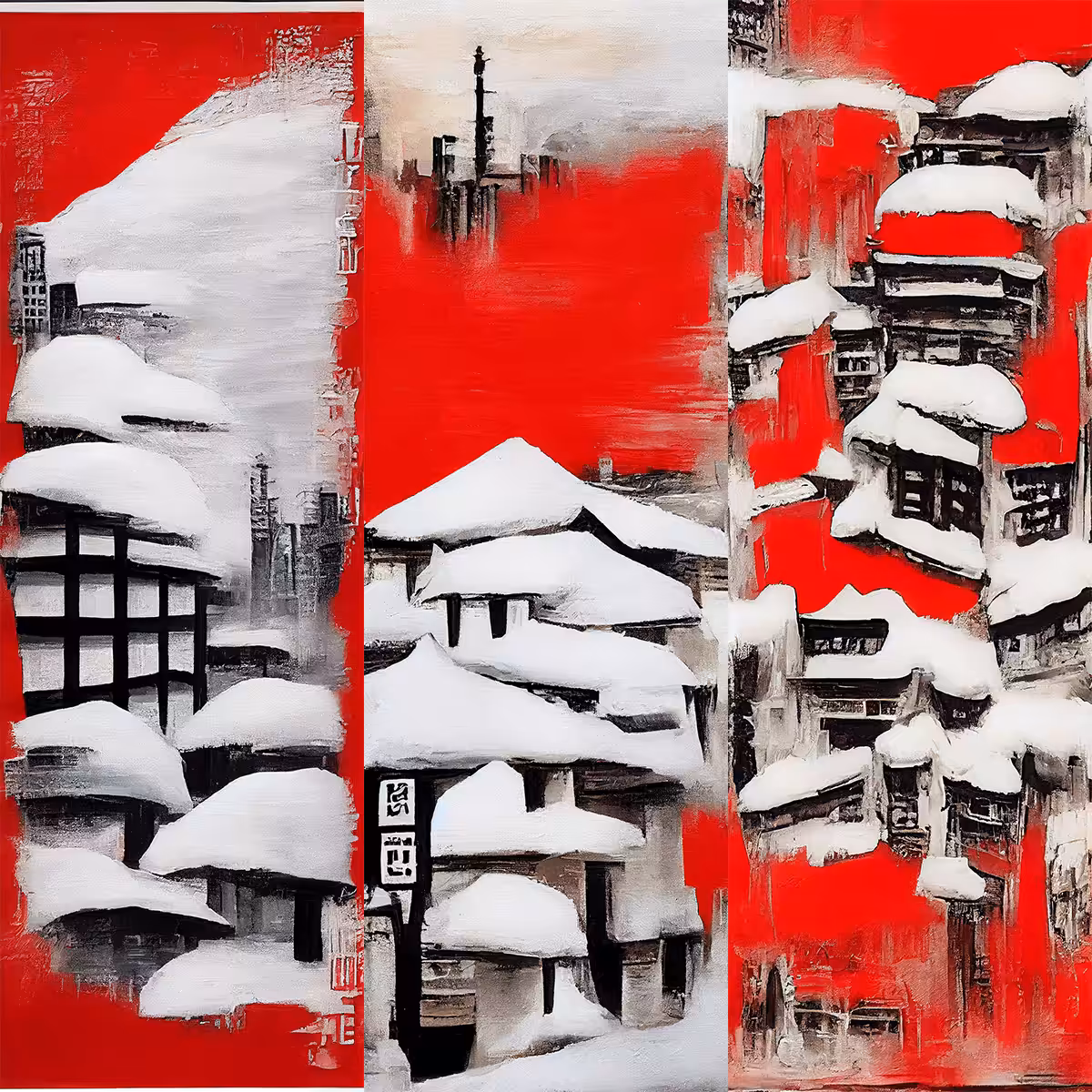 AI Japanese City in Winter #7