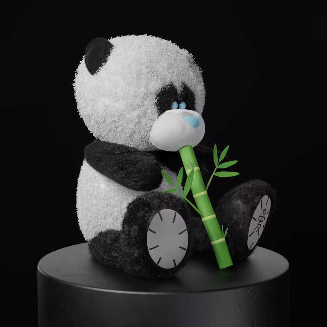Teddy bear №10 - Brother panda