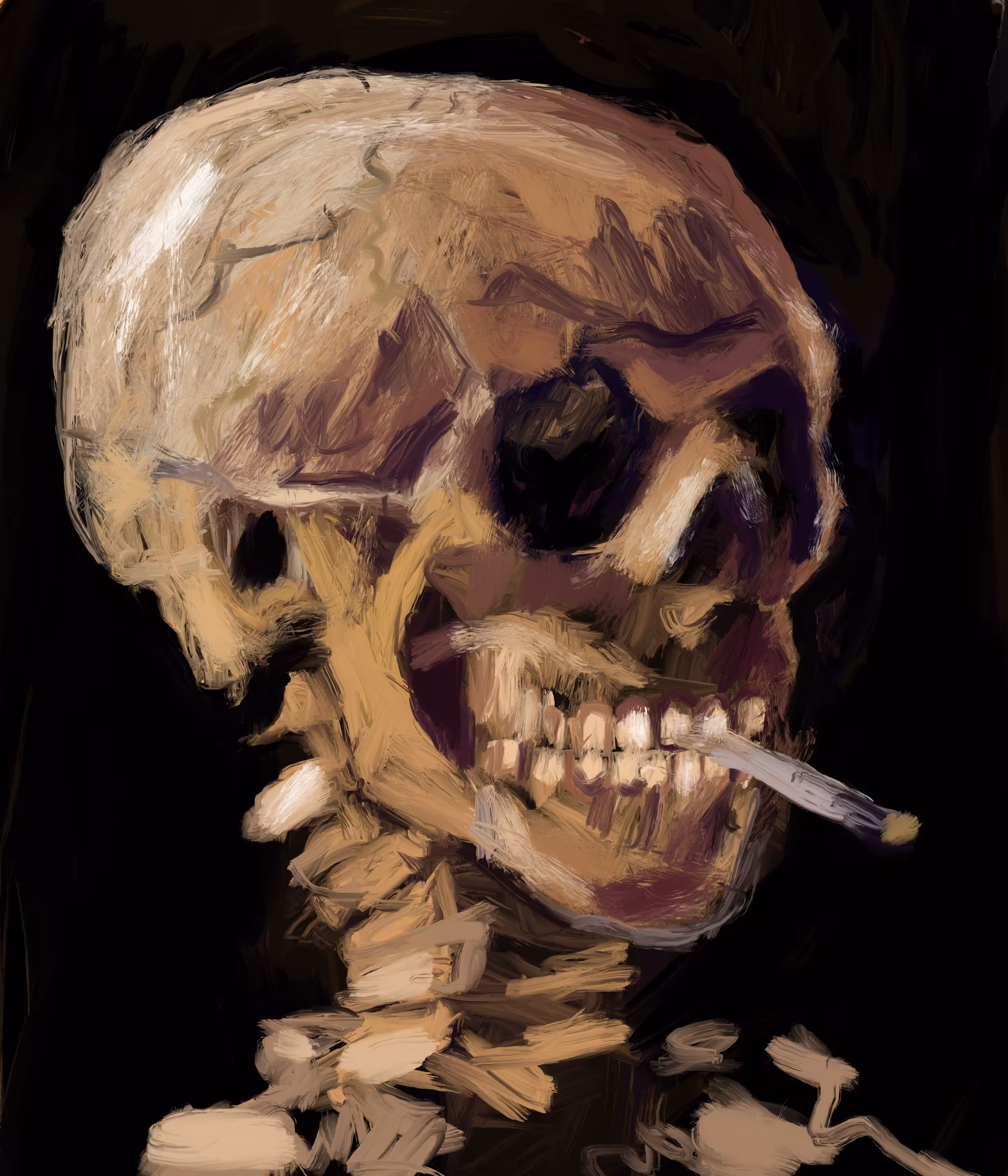 Van Gogh Skull Study