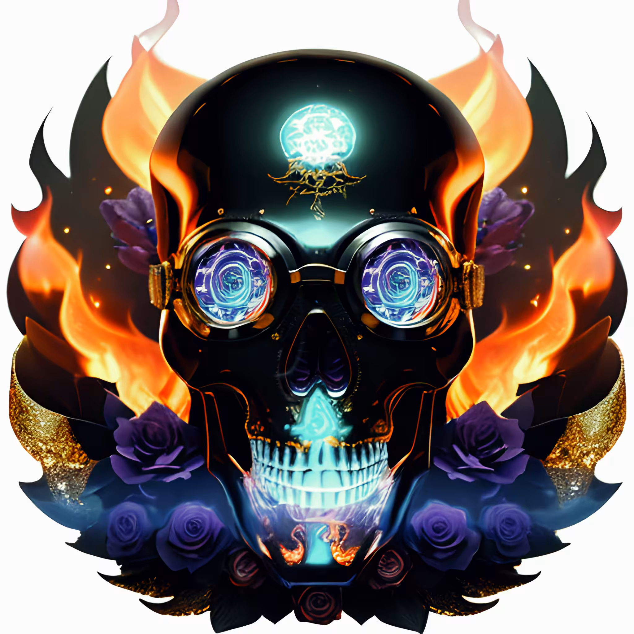 "Skull Symphony #38" 🕯️🌹💎