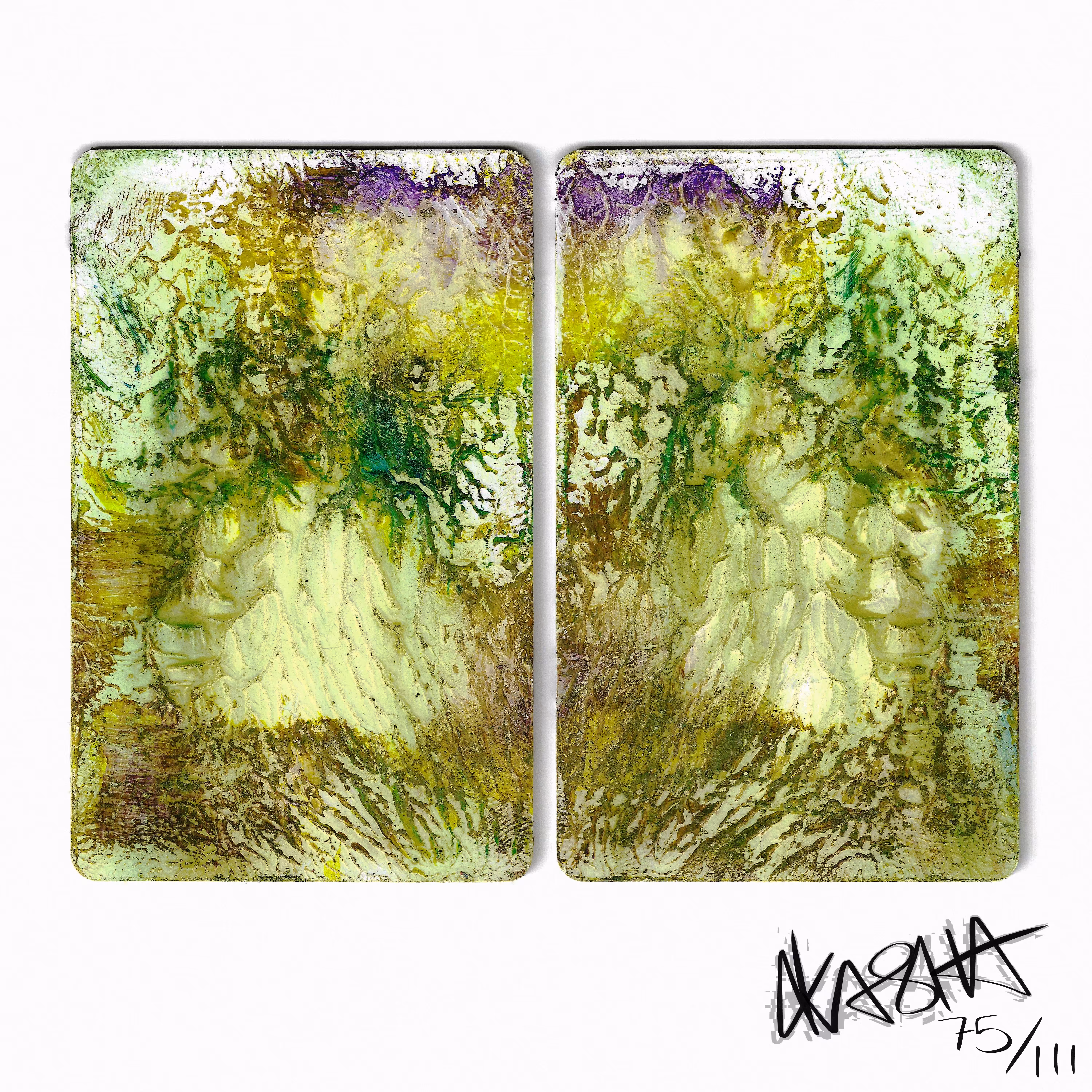 Micro Diptych: Thistle Flower