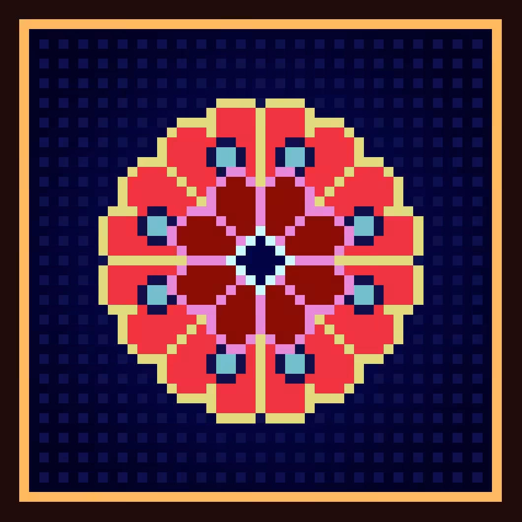 Shah Abbasi round flower
