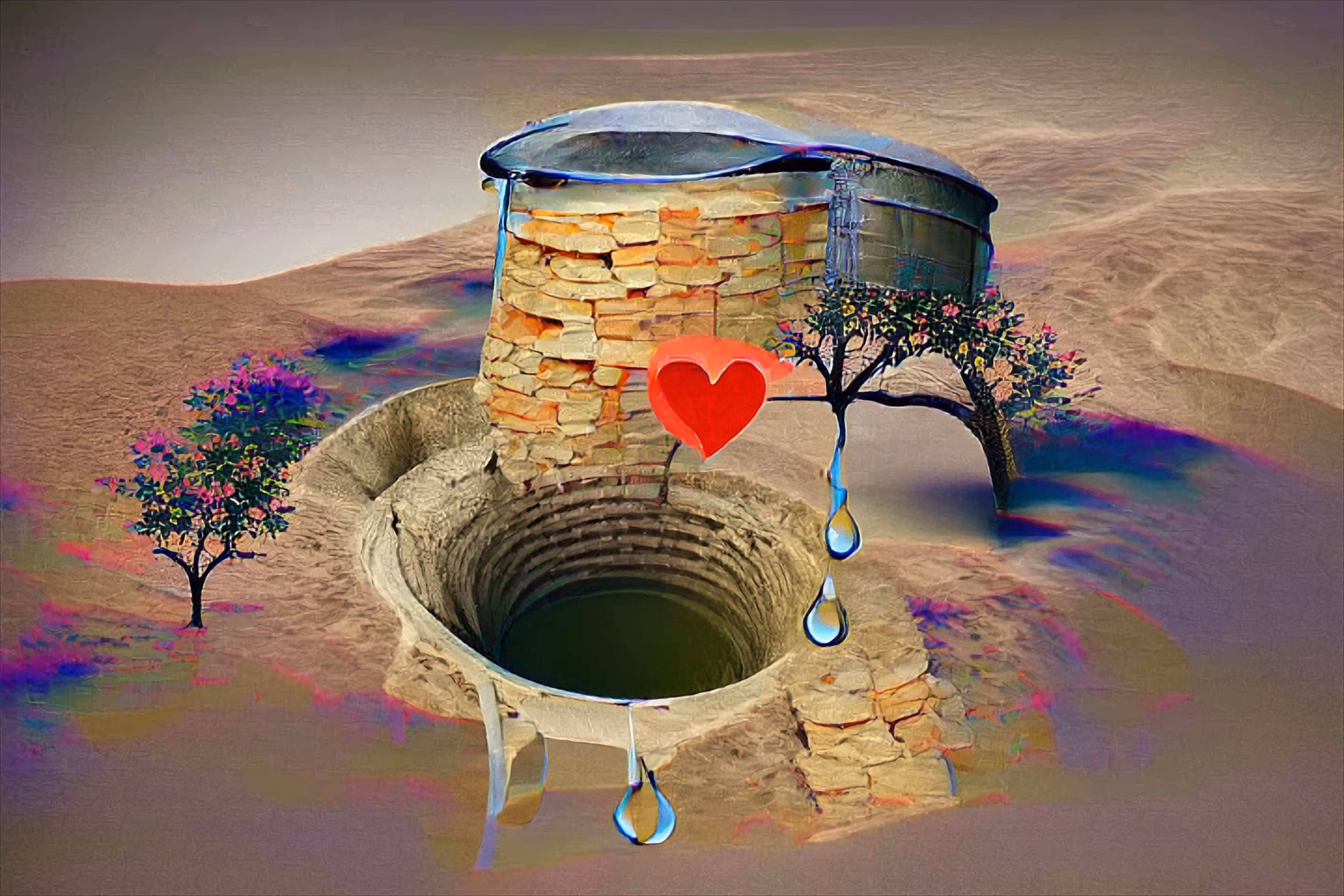 She said, "it's over, the well of our love is dry."