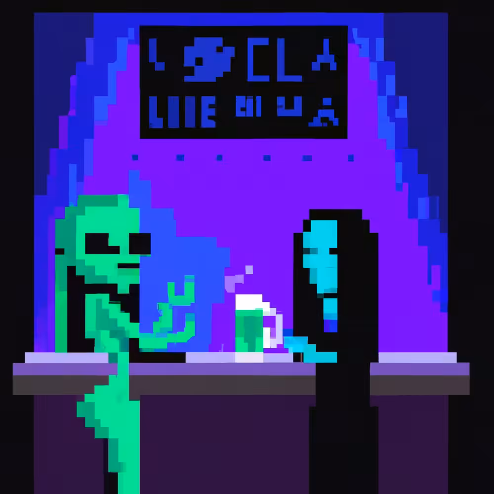 Mona Lisa Meets an Alien in a Bar #15: Goth