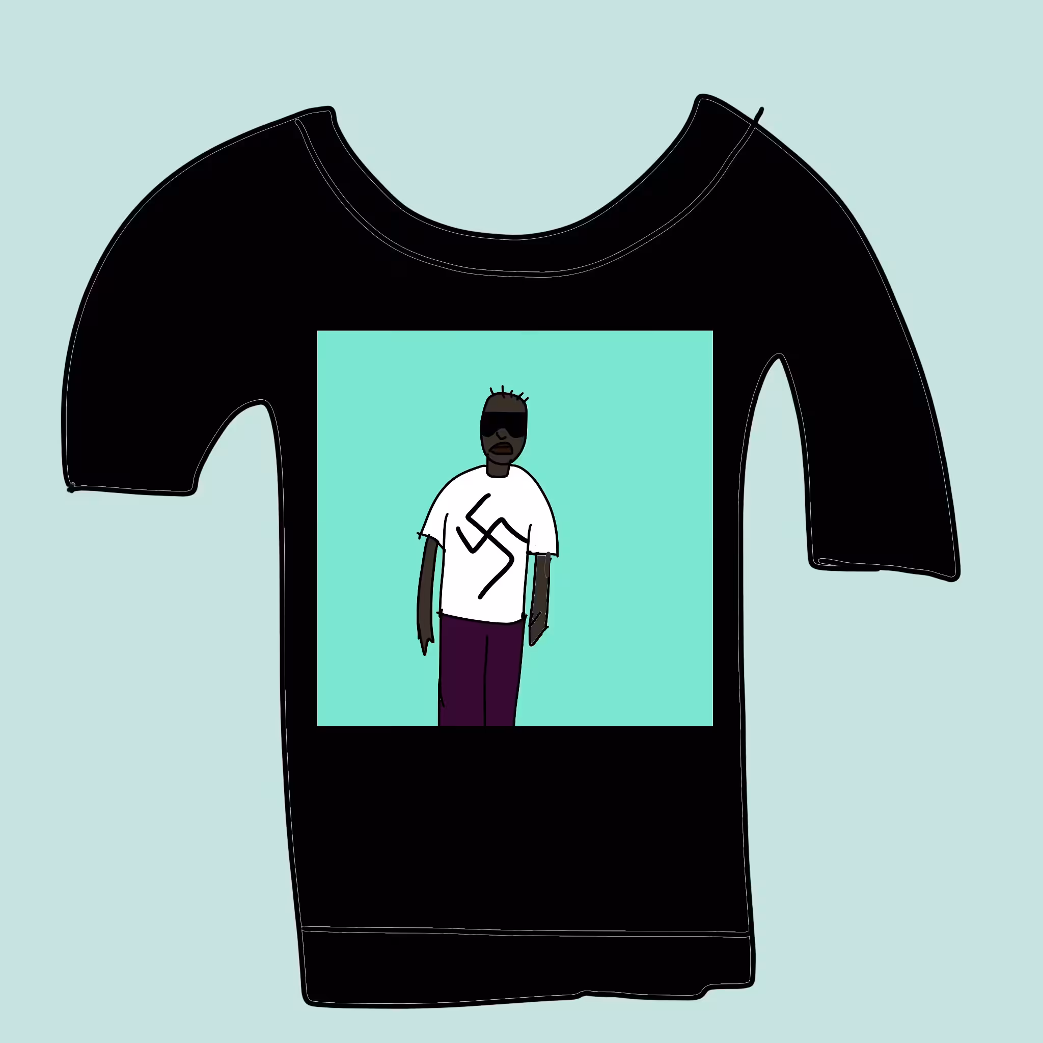 The Ye Tshirt (Black Car Tire Edition)