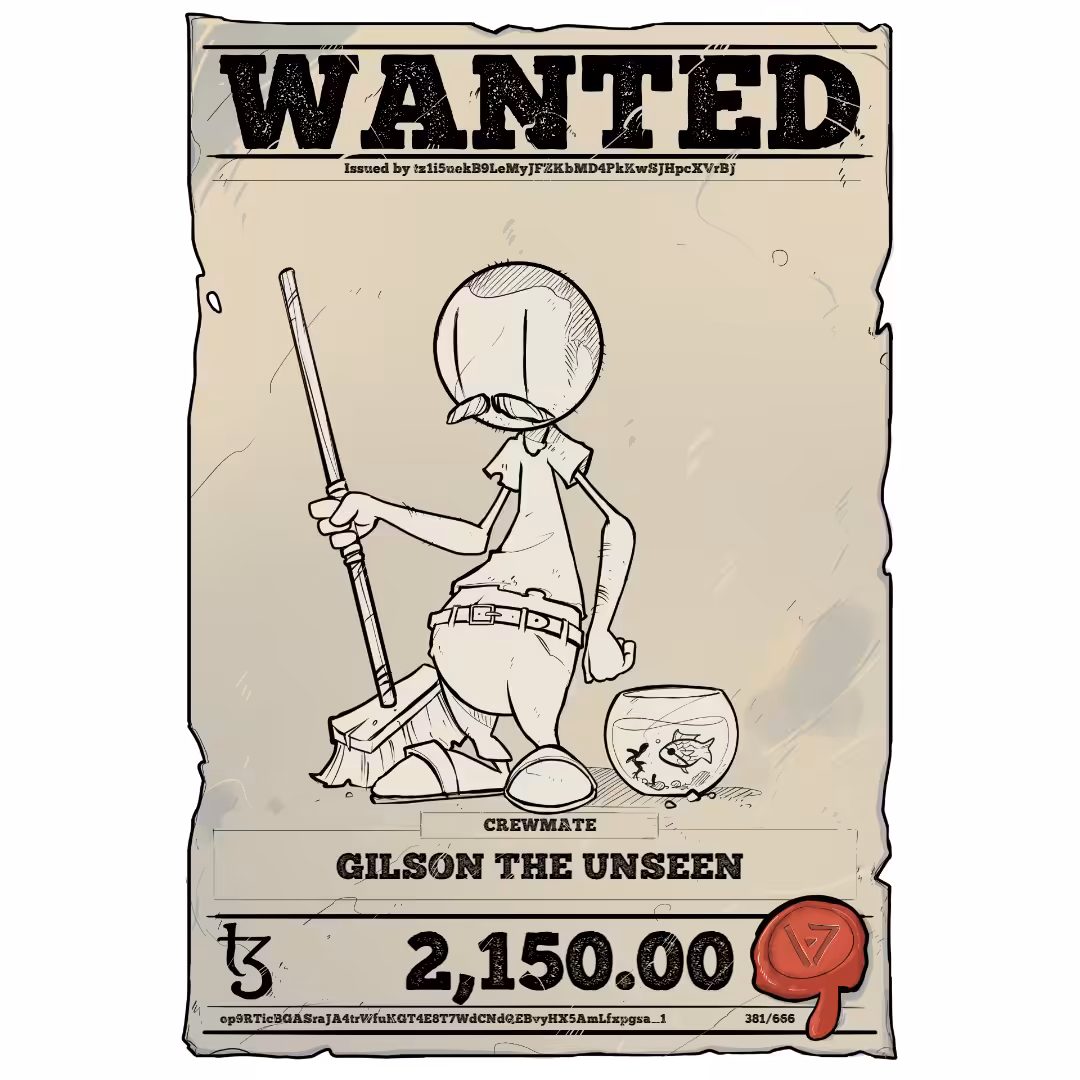 GILSON THE UNSEEN | TEZOS PIRATE 381/666