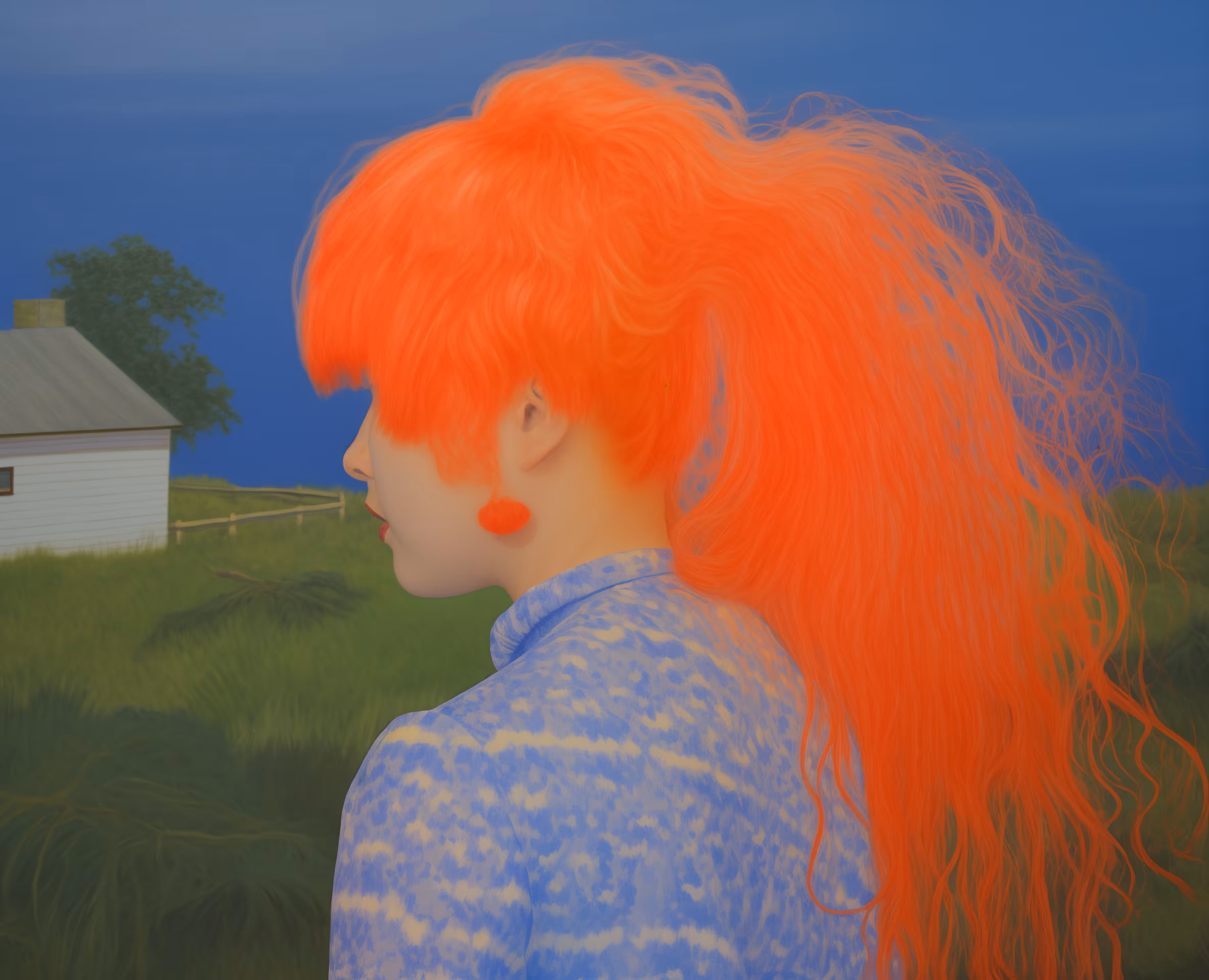 The Sanguine Dreamer in Emerald Fields