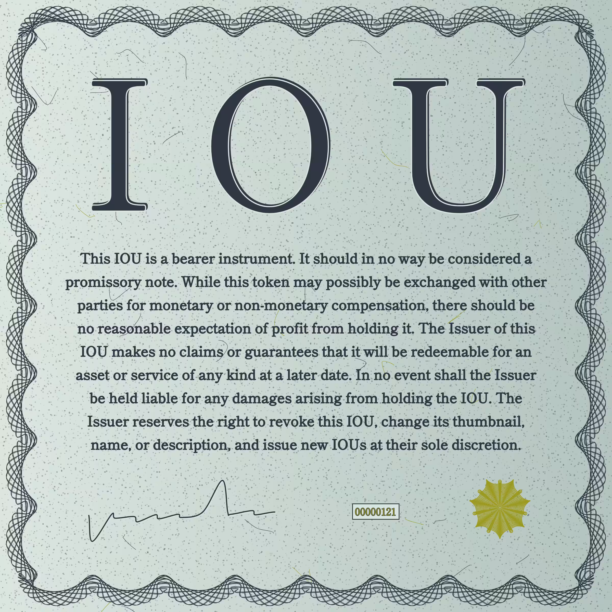 IOU #121