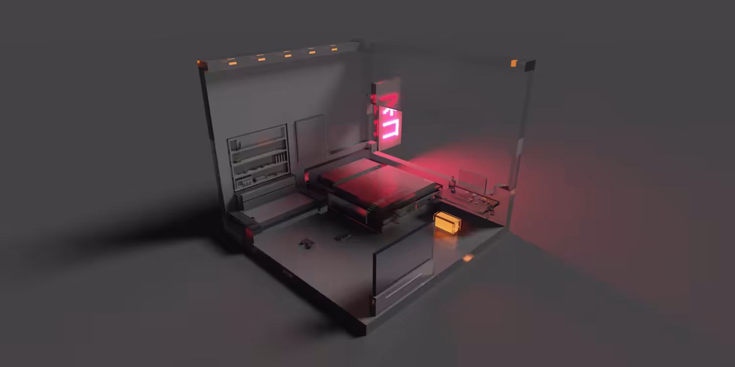 Sleepless Night in a Cyberpunk Bedroom: GLASS