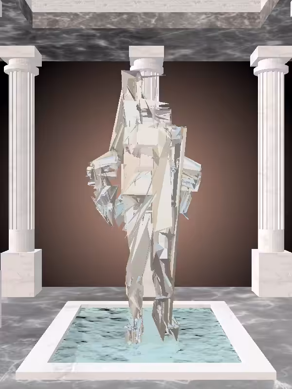 HeavenComputer: The Fragmented Receding Silver Haze Woman #7201