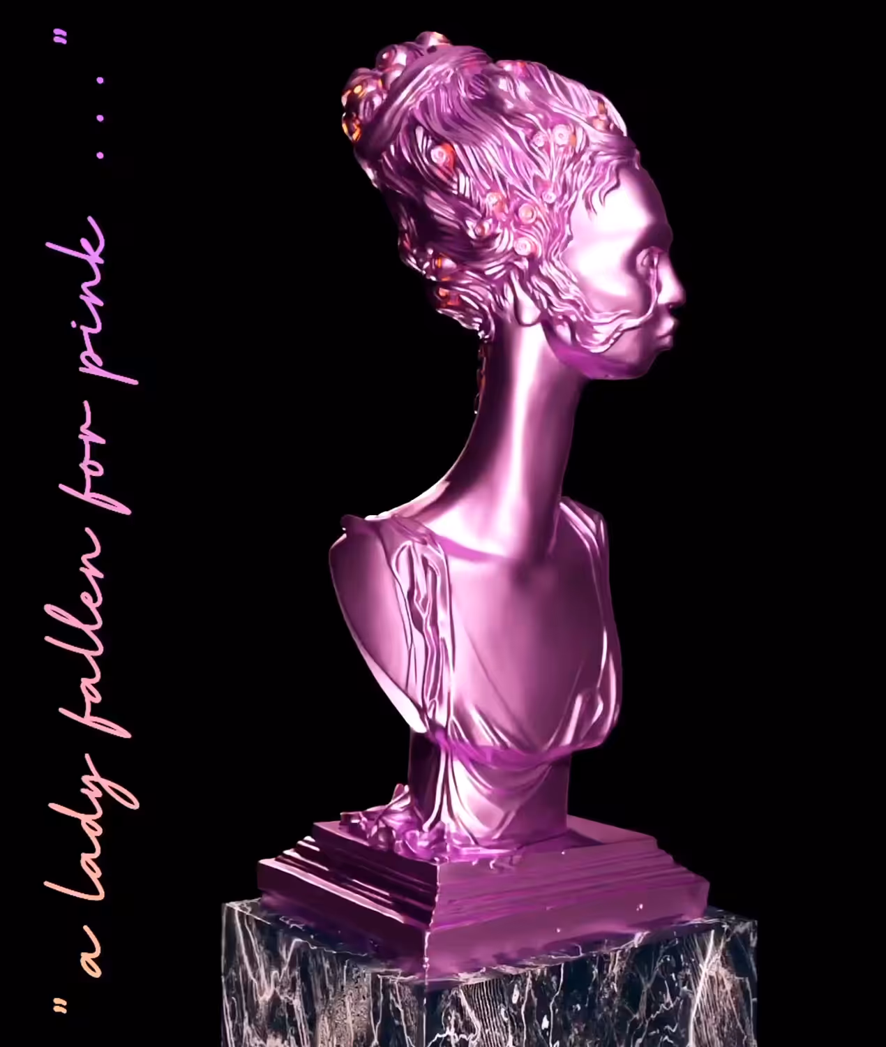 a lady fallen for pink