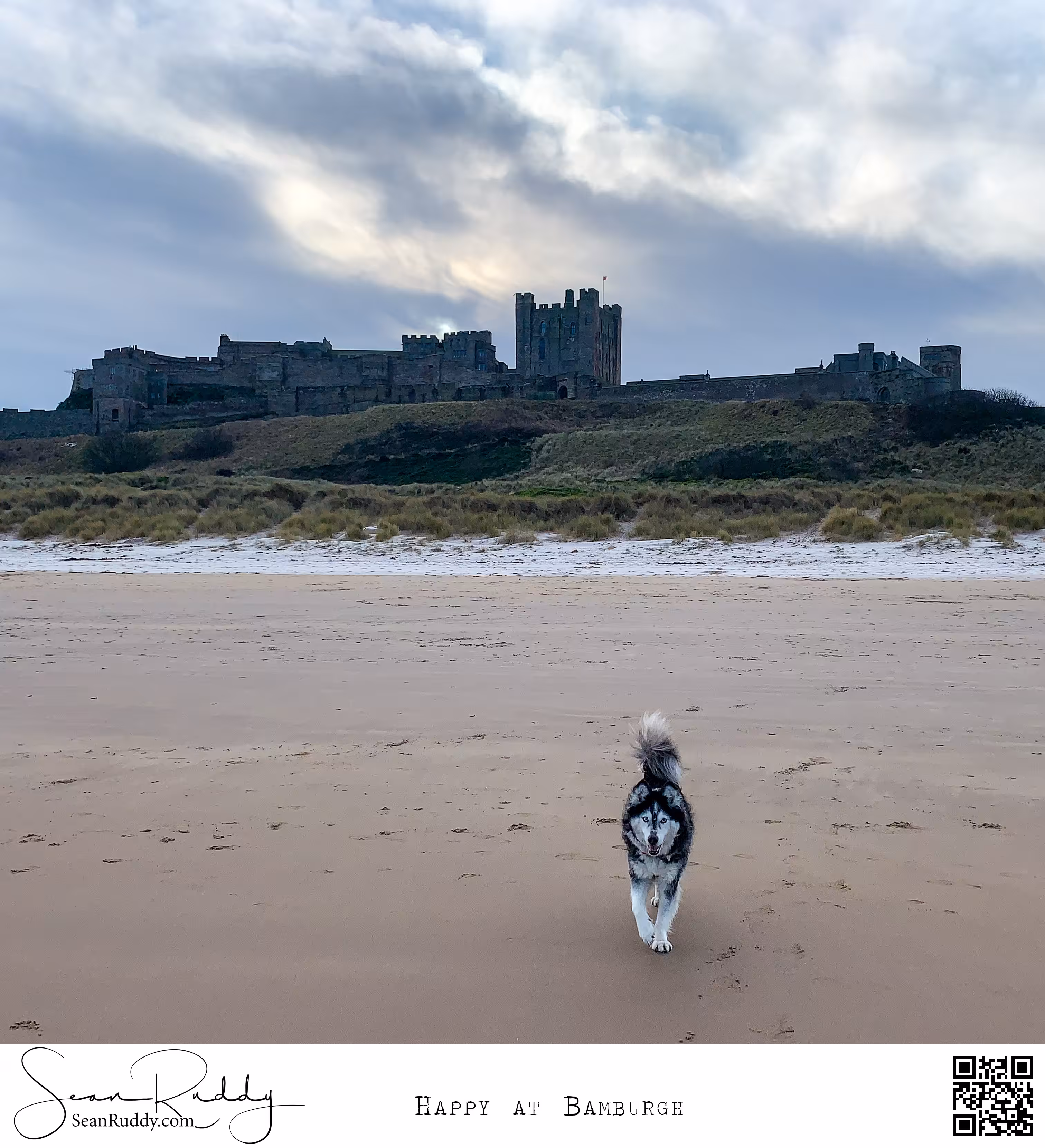 Happy at Bamburgh Castle