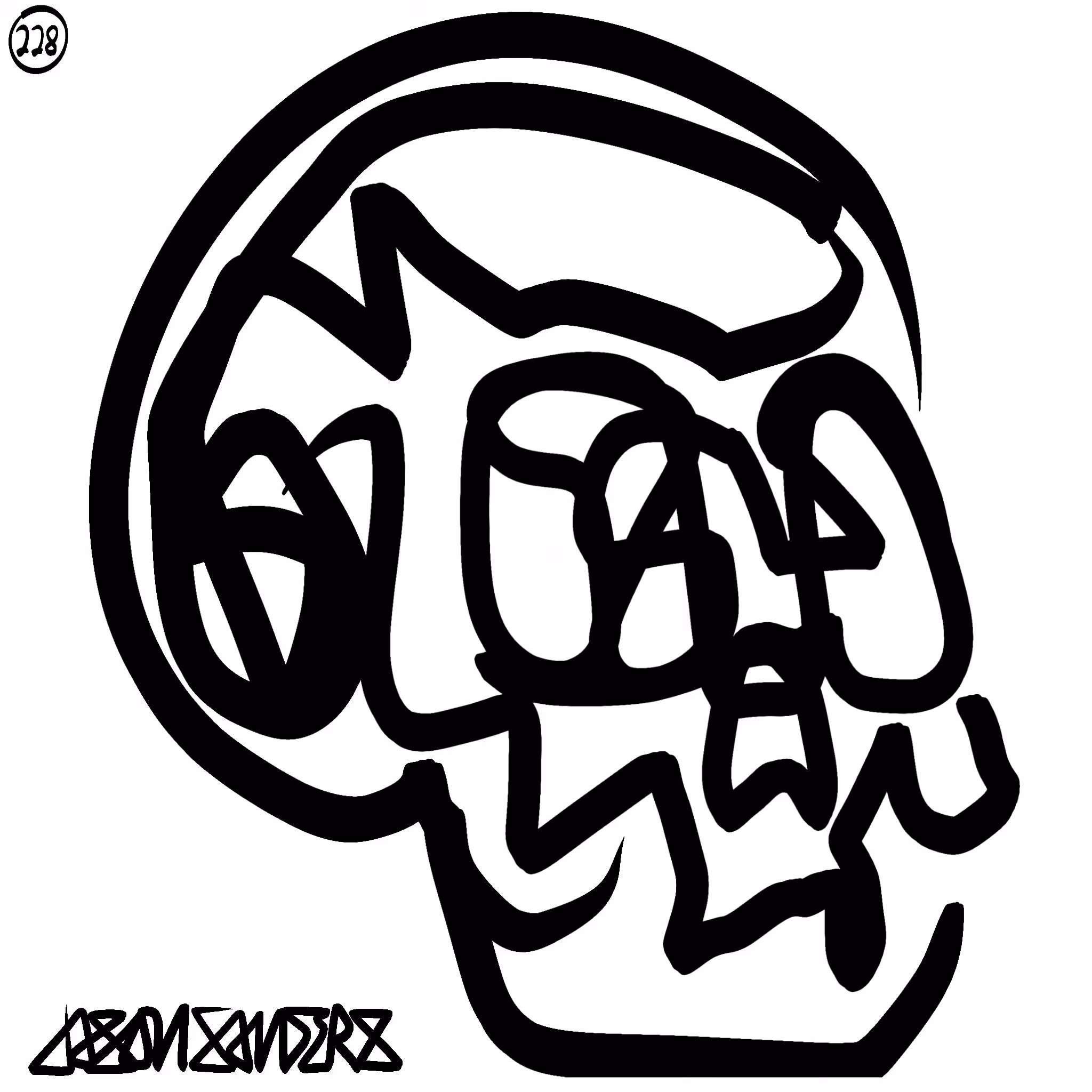 Skull Lines “Seventy-One” By DrainedEye | #228