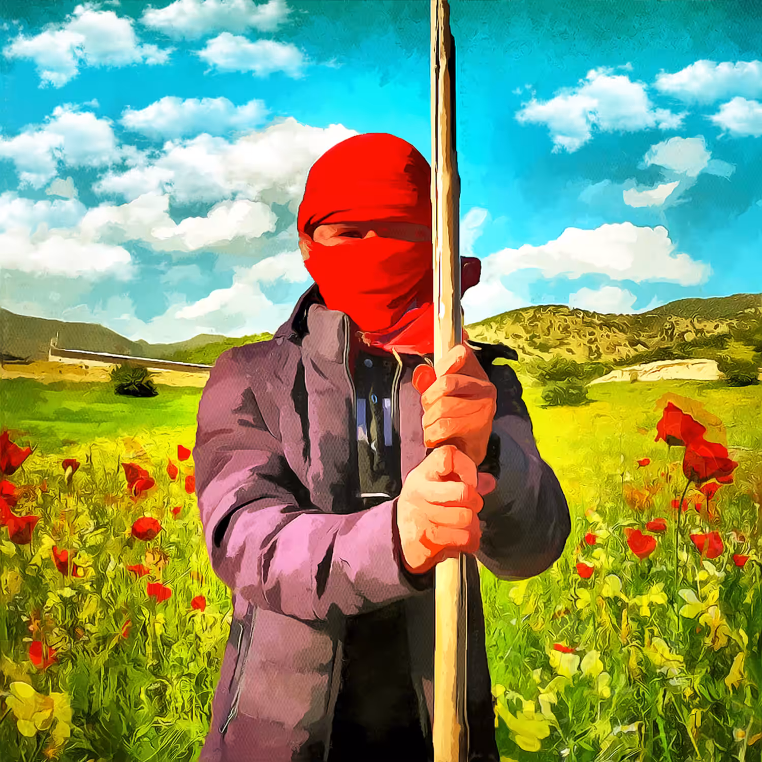 A boy in the plain