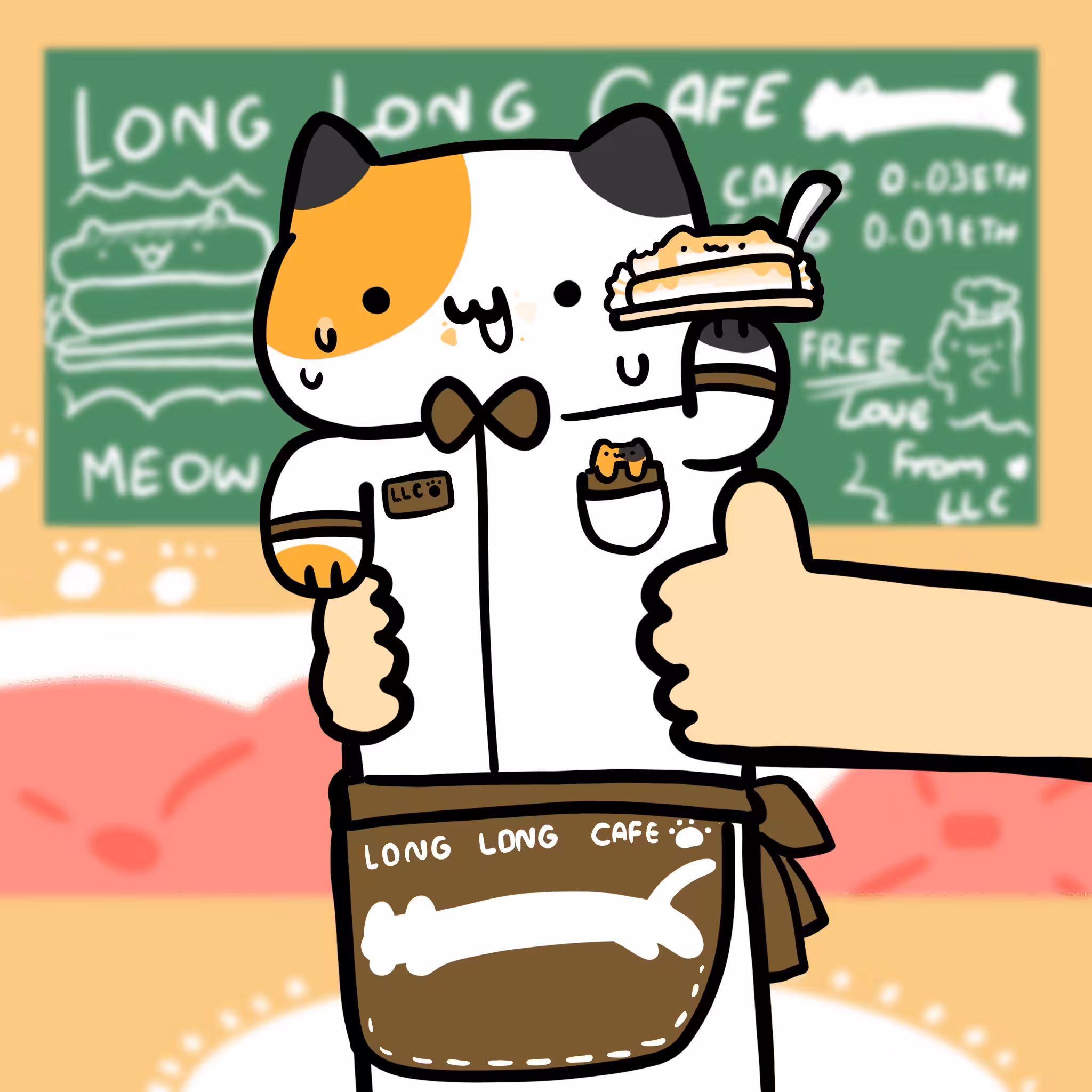 Long Long caffee Cat #0180