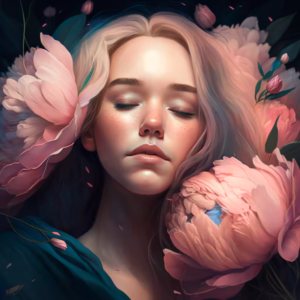 Girl in flowers