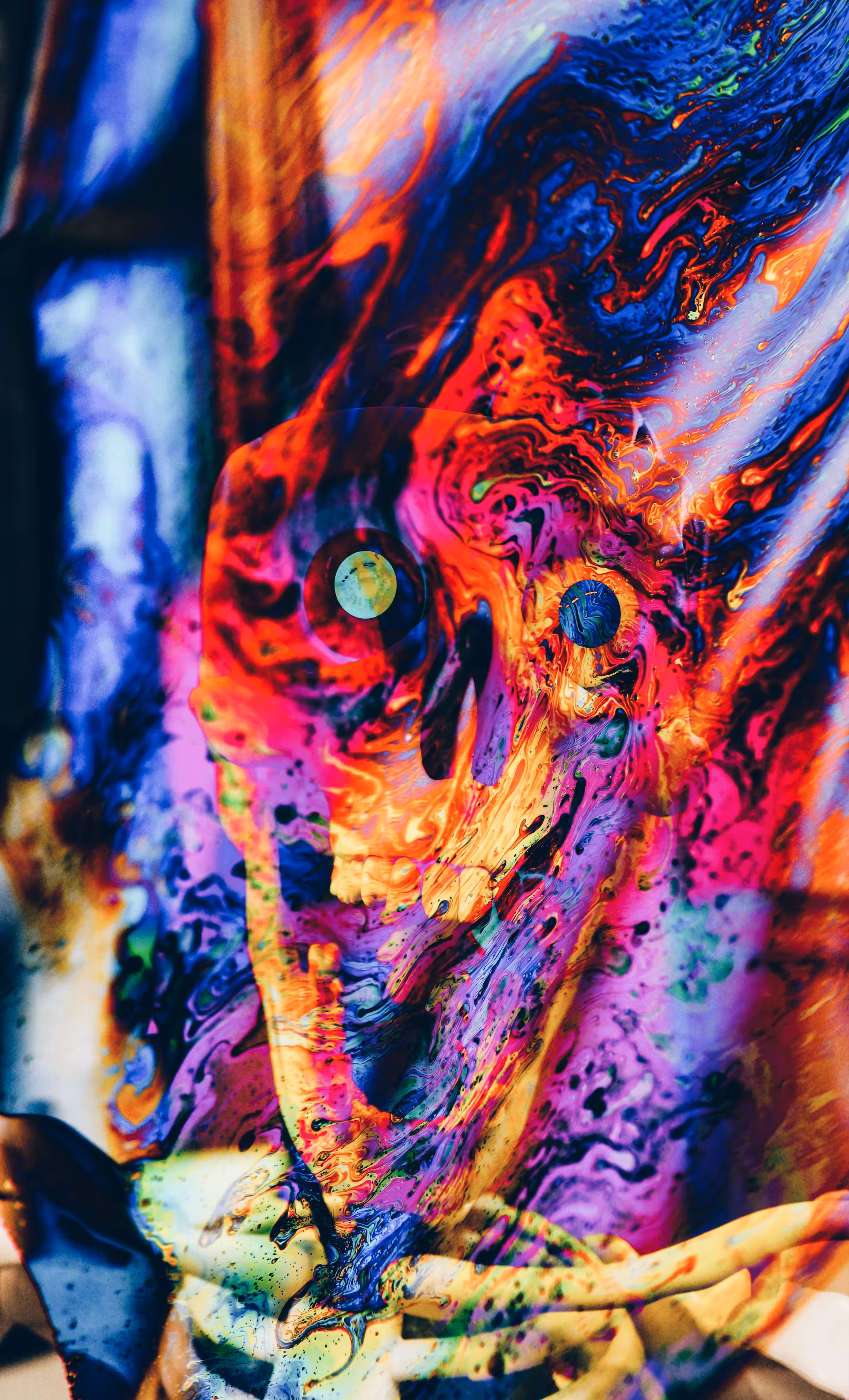 burning skull