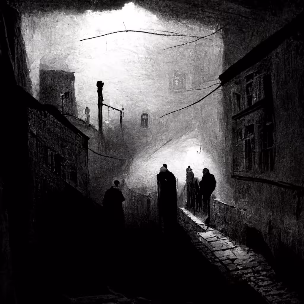 Cornered in a dark alleyway at the peak of midnight