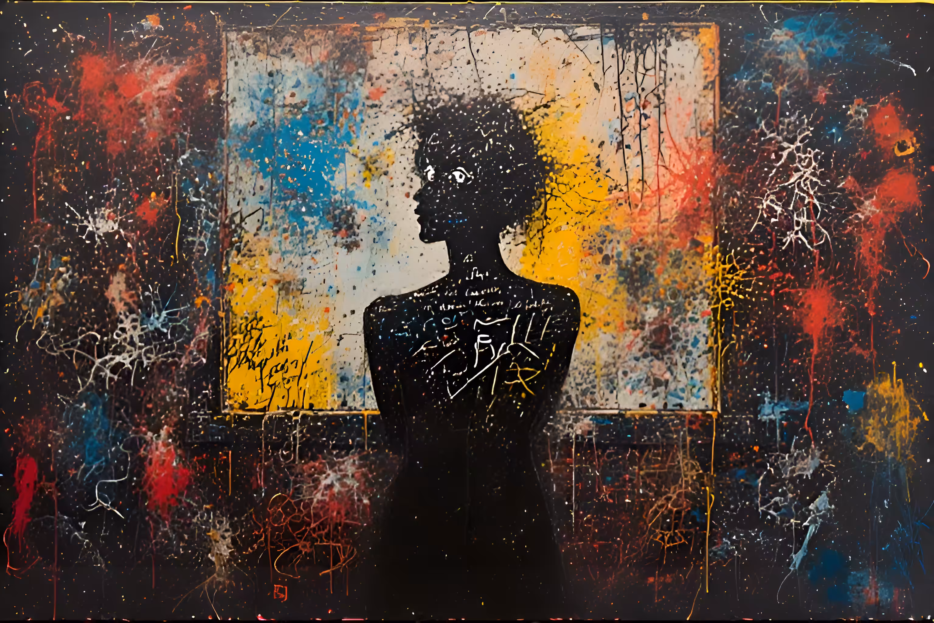 "Muchacha en la Ventana" revisited by Jean-Michel Basquiat