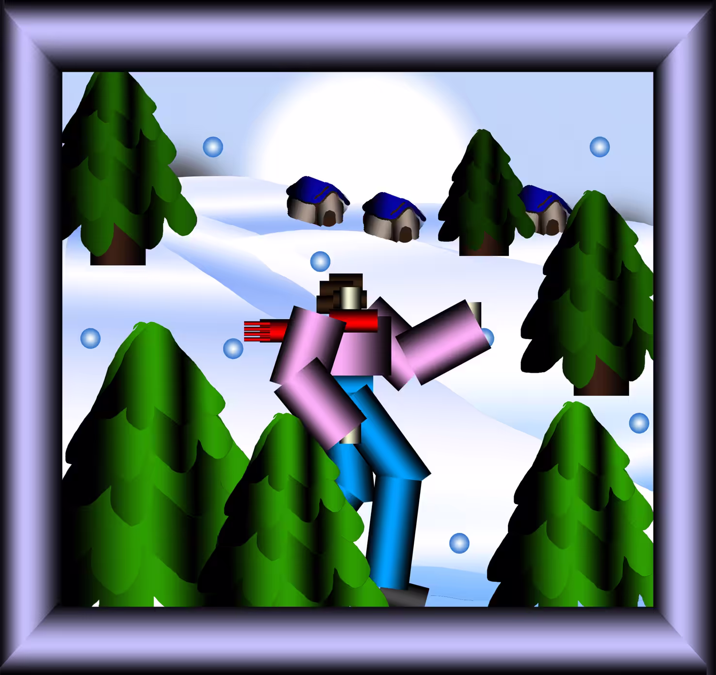 perdida en la nieve
