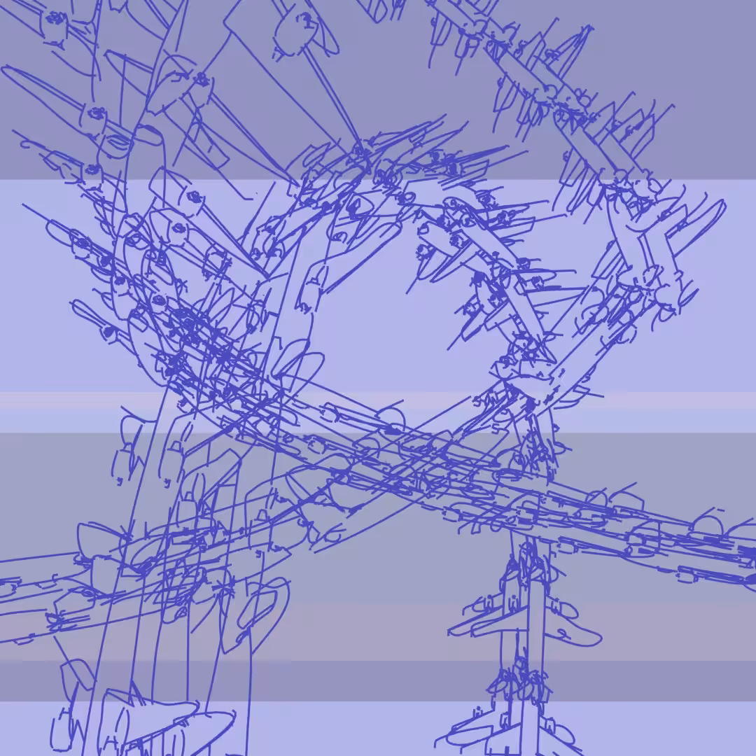 Airplanes on Blue #06