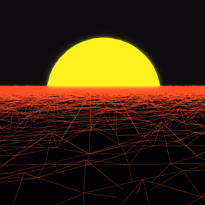 Generative Retrowave Field #103