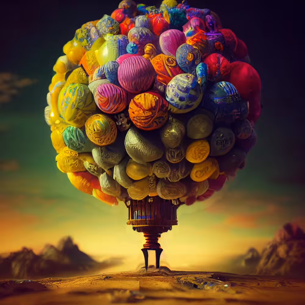 Colorful balloon tree