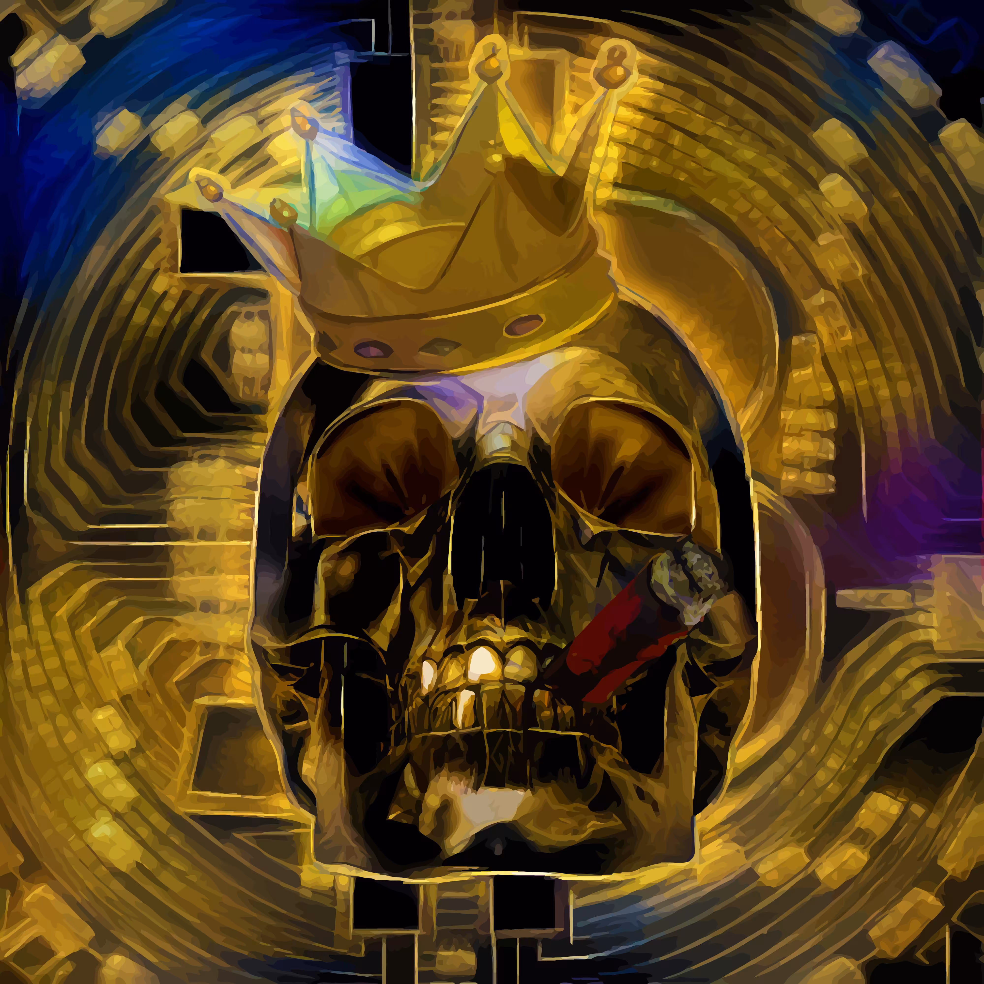 Golden skull