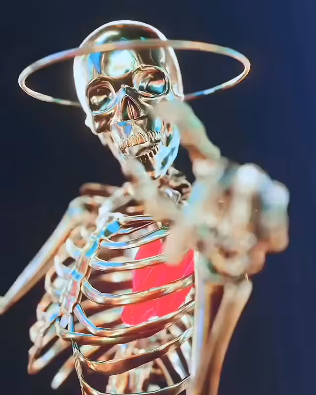 golden skull