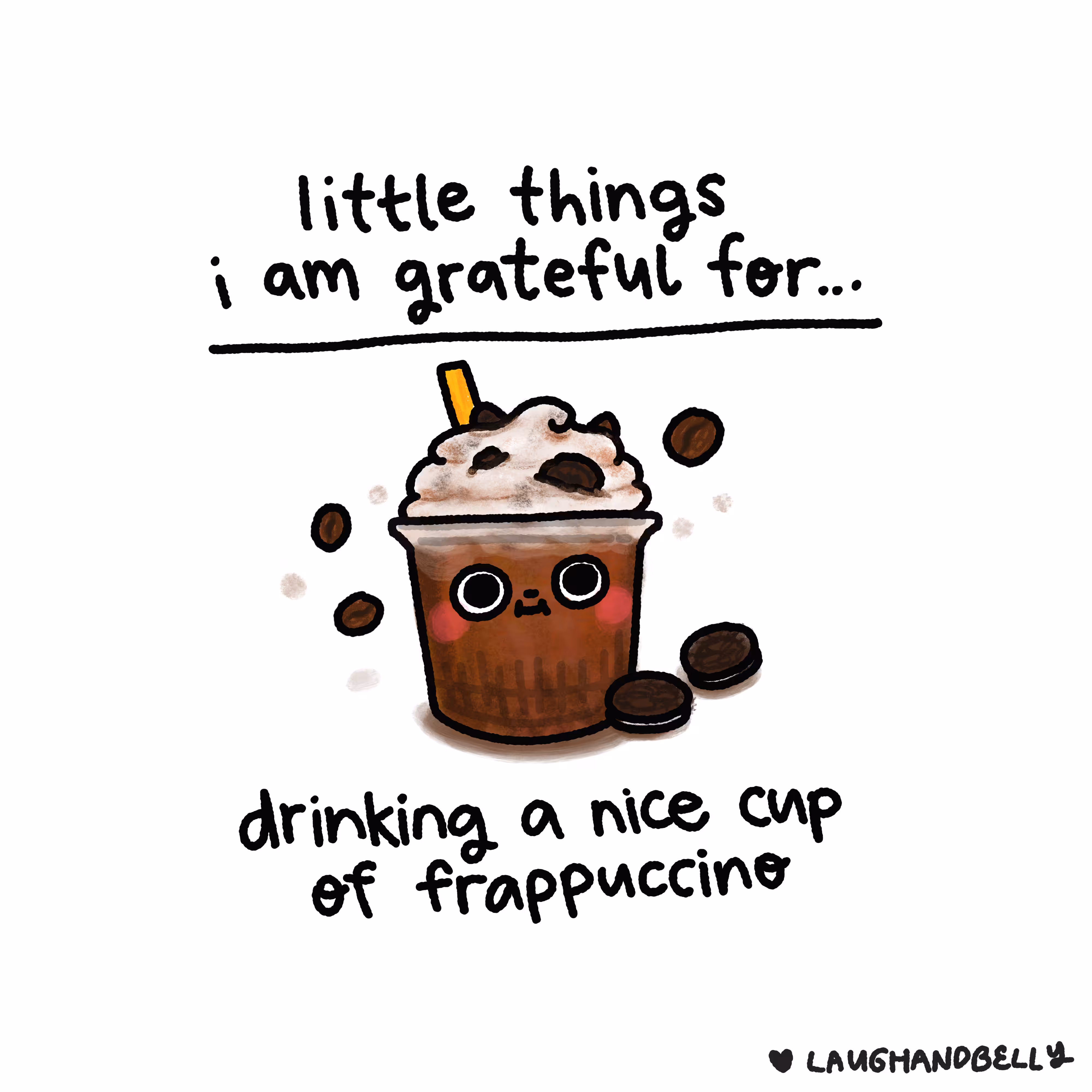 little things i am grateful for: Drinking a nice cup of frappuccino