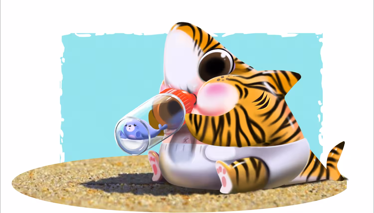 Baby tiger shark