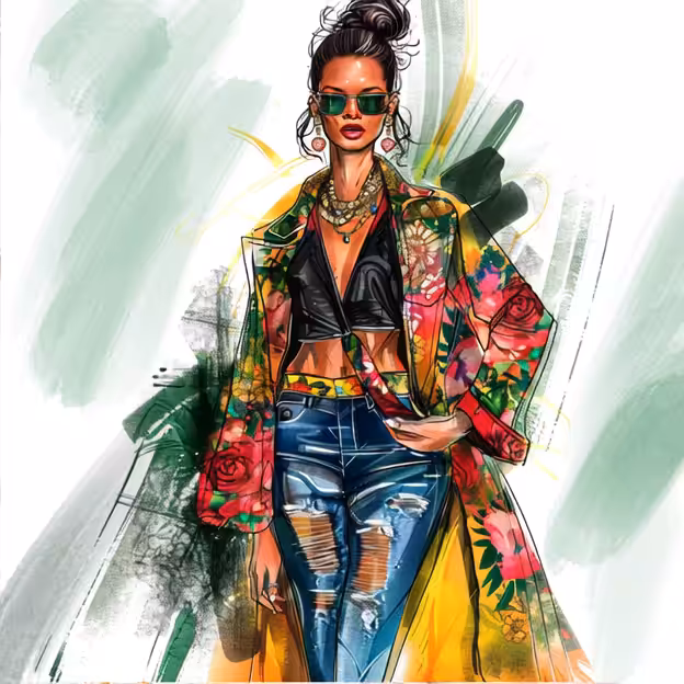 Haute Couture | Stylish Colorful Set