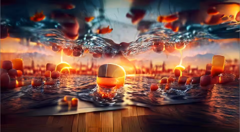 Sunset on the water