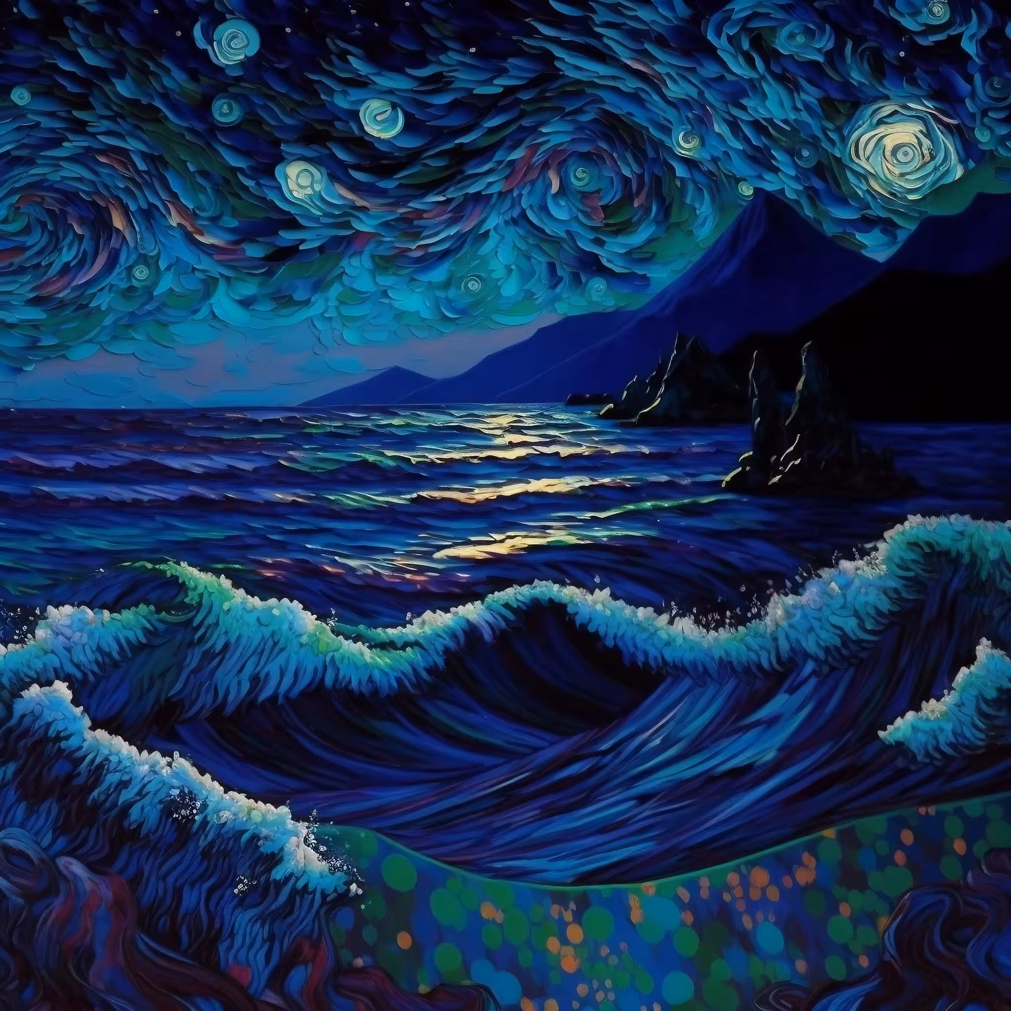 Starry Night over Ocean