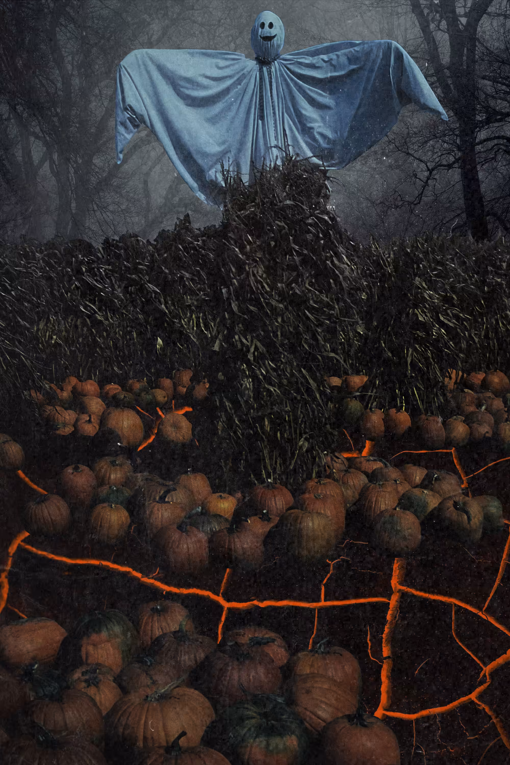 Fried orange pumpkins