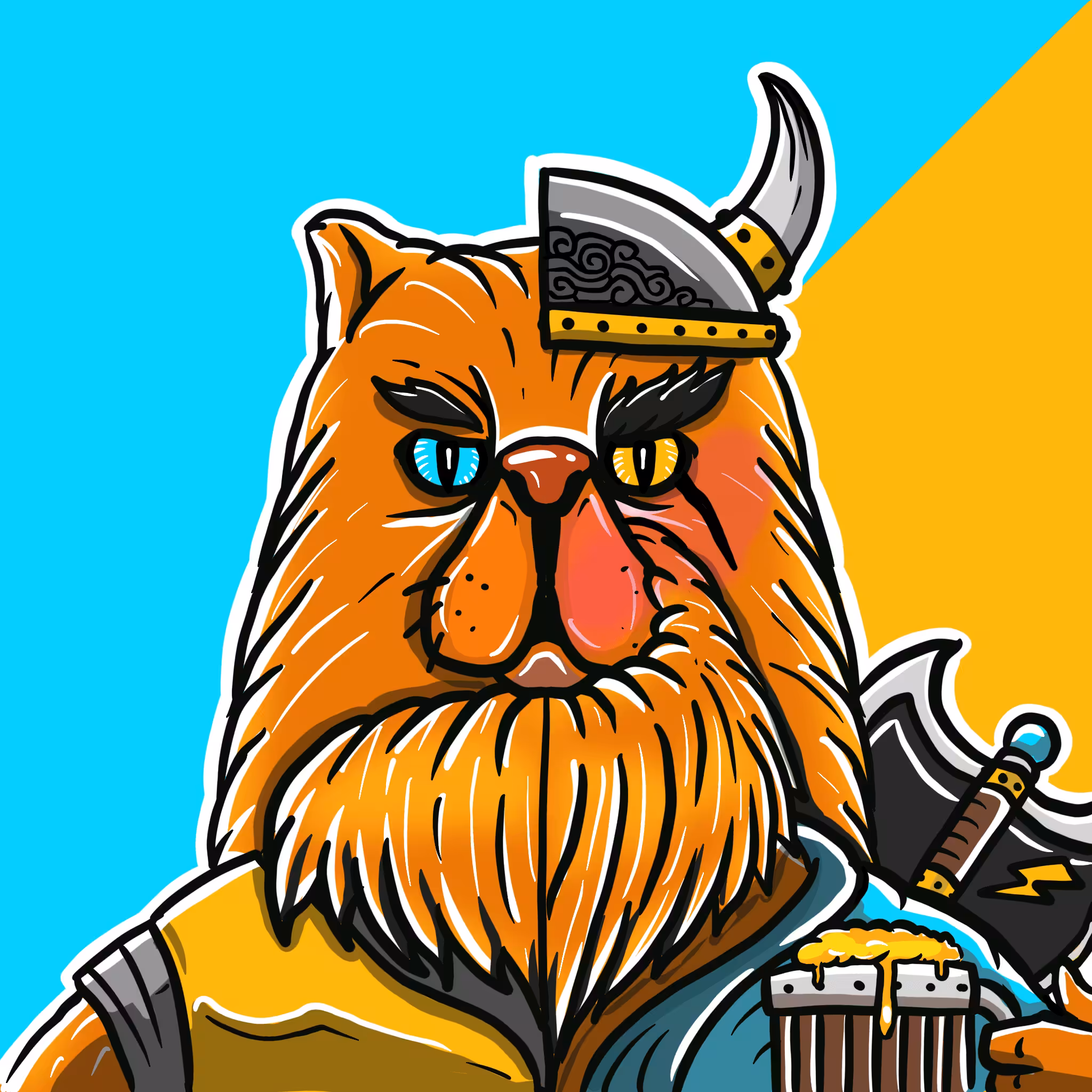Mirror Zoo: Cat / Viking (common)