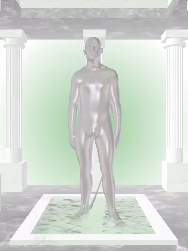 HeavenComputer: The Phone Calling Opalescent Onyx Man #3420