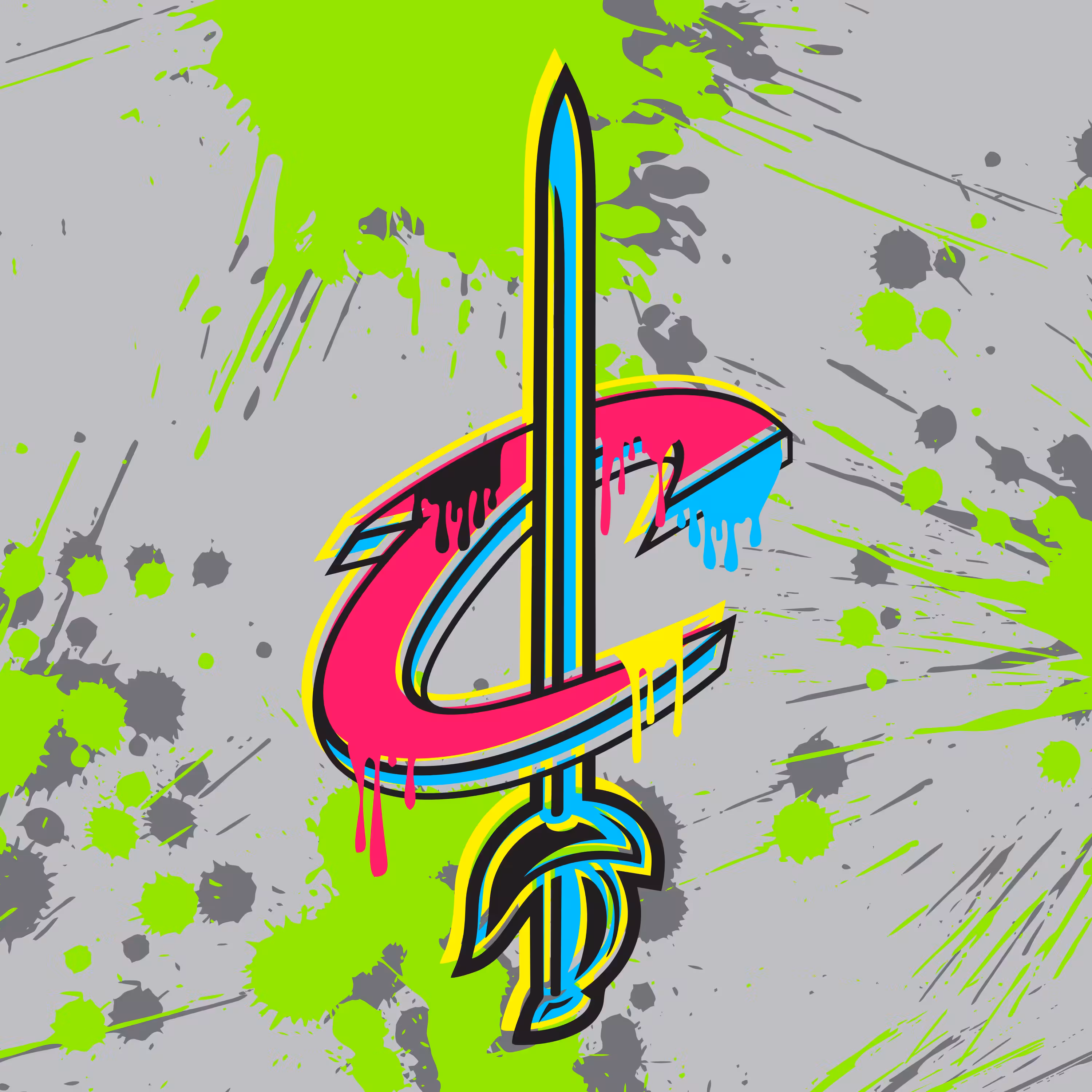 Cleveland Cavaliers Logo Graffiti - Day