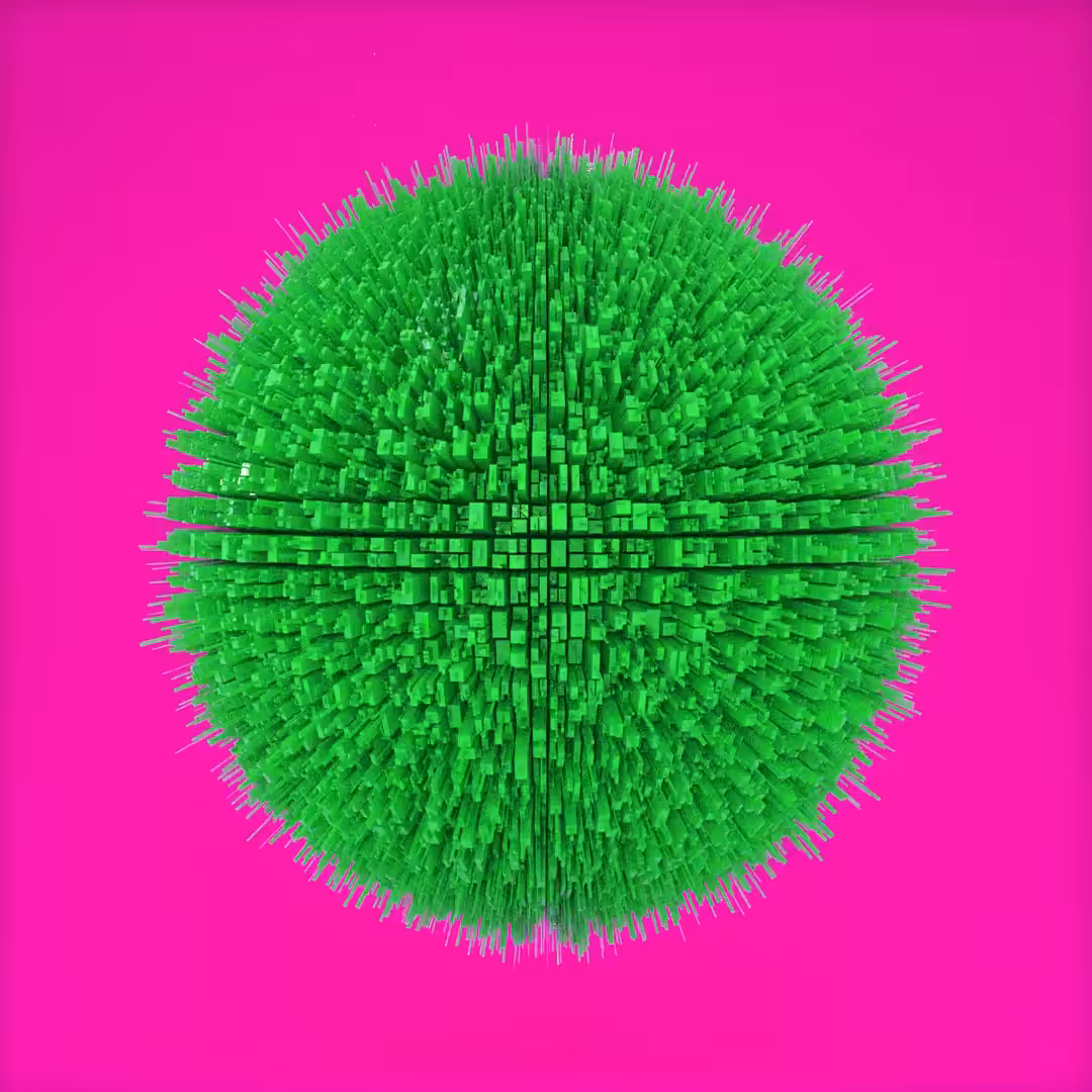 Happy skull ( green / magenta )