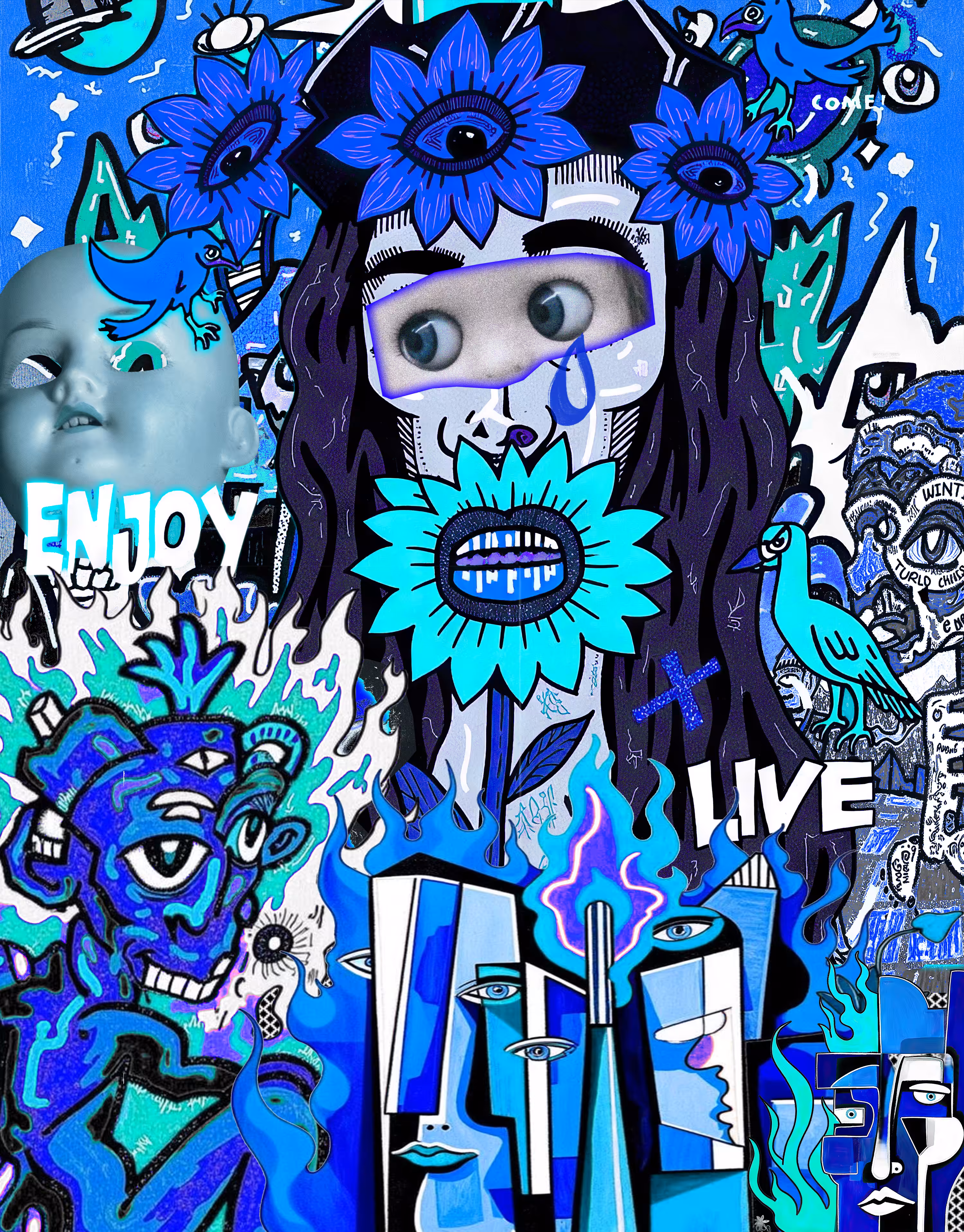 Enjoy The BLUE Flame