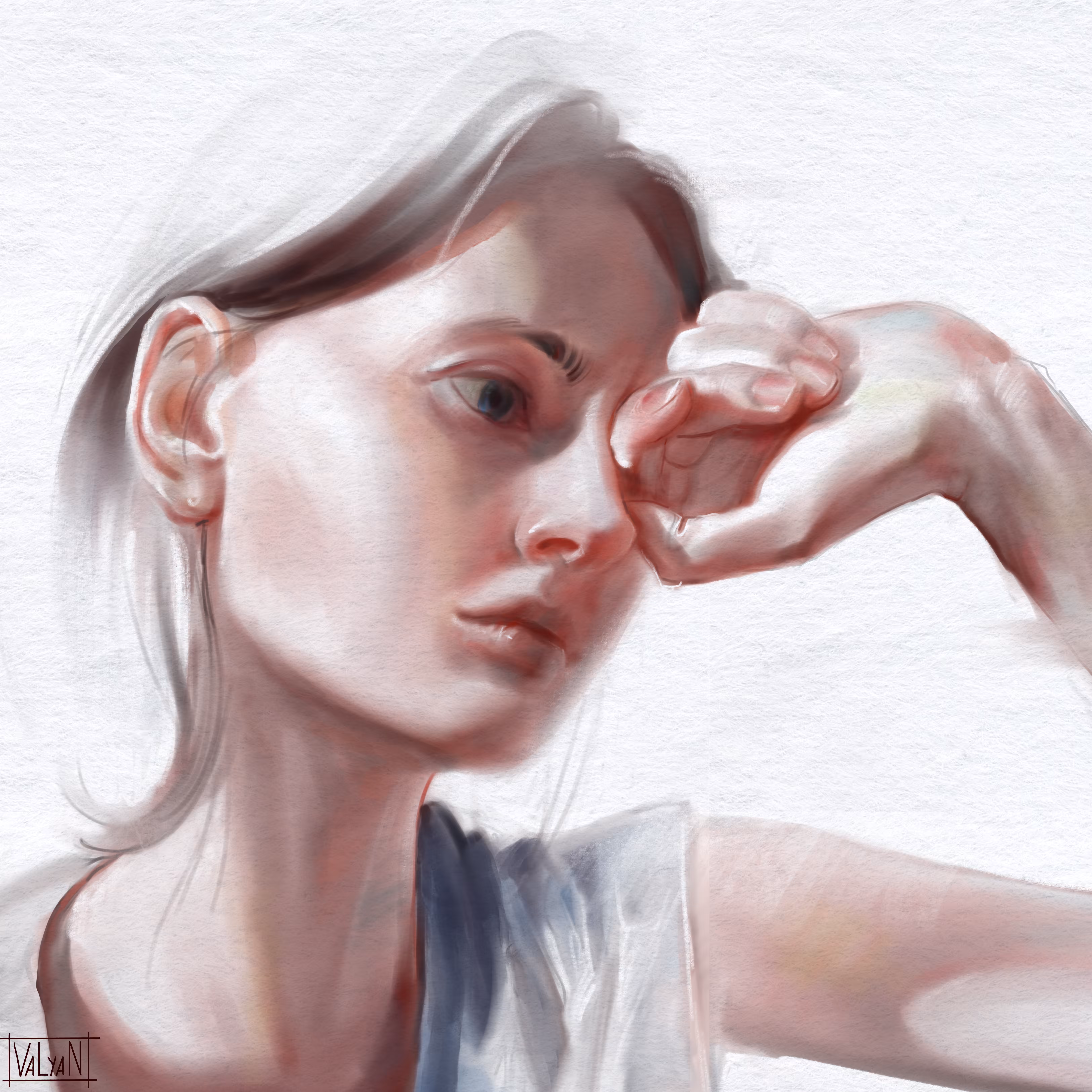 White Self portrait