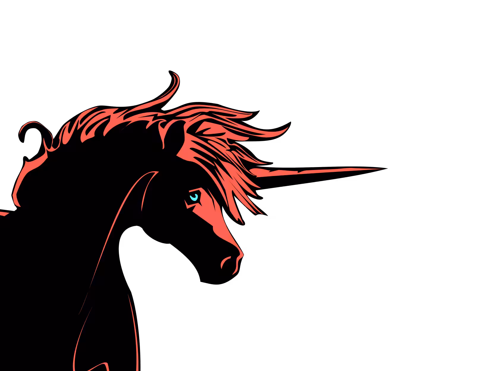 Radiant Red Comic Unicorn PFP