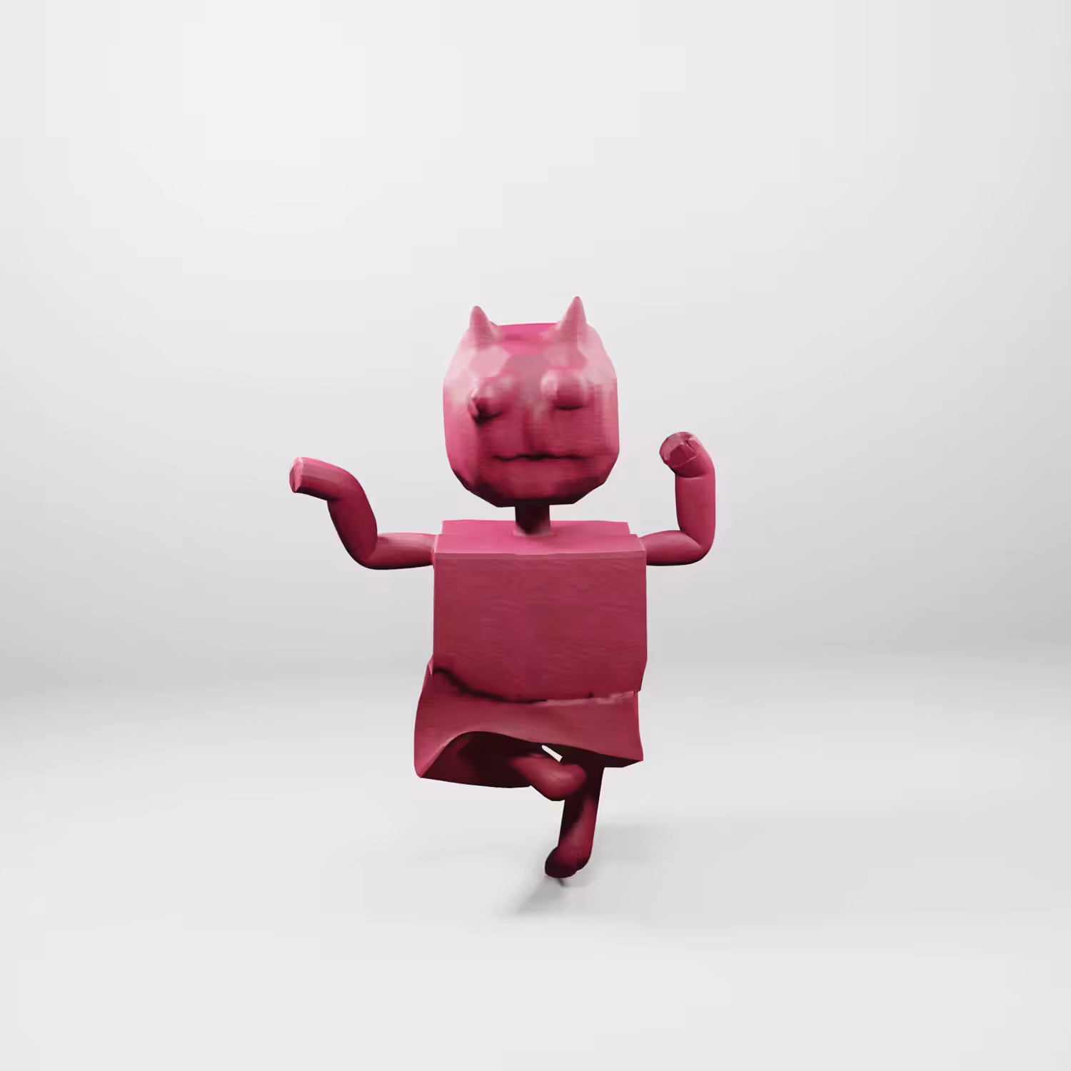 Dancing Clay Cat 3D
