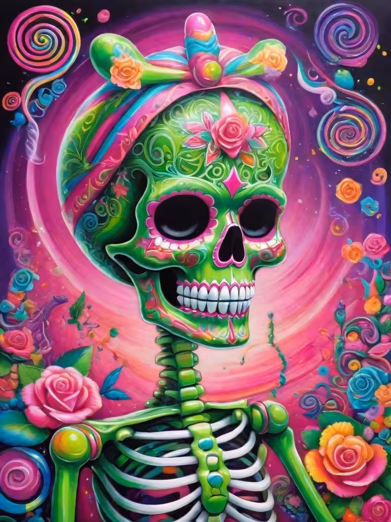 Skull psychedelic 